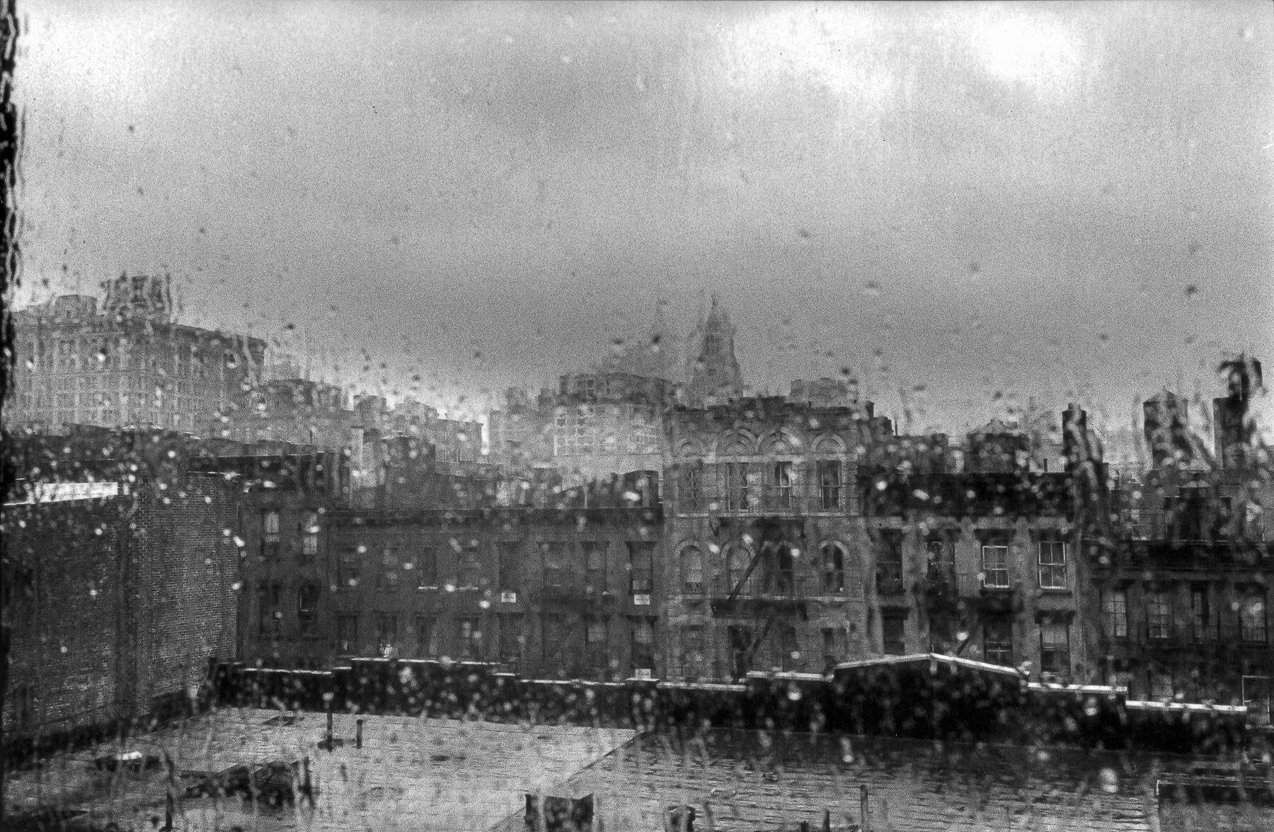 Rainy Day on 5th Street, East Village, Manhattan