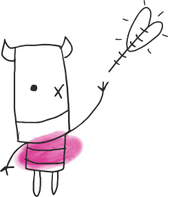 Dessins abstraits avec formes noires, blanches et une touche de rose