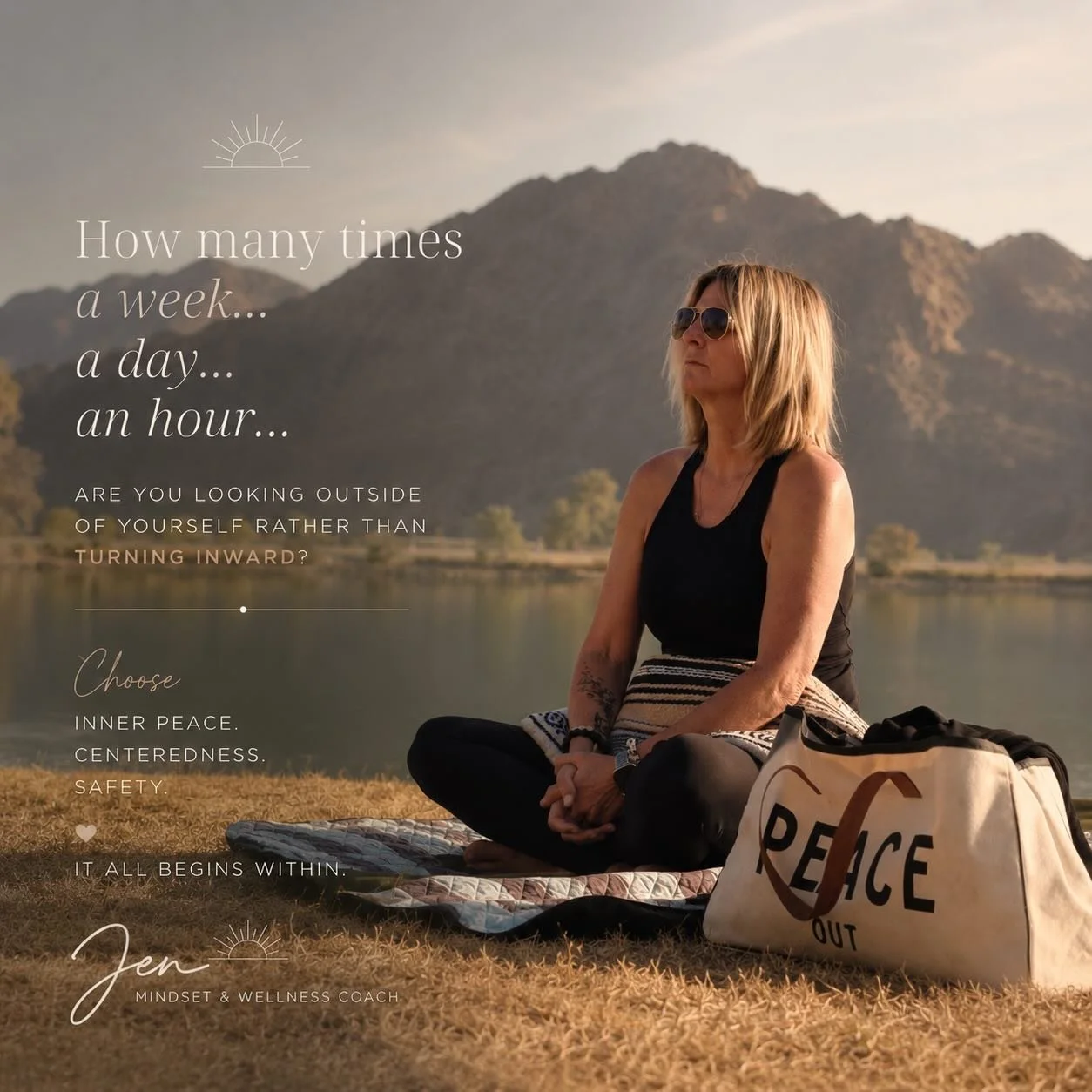 How many times a week&hellip;
a day&hellip;
an hour&hellip;

are you looking outside of yourself
instead of turning inward?

Inner peace isn&rsquo;t found out there.

Safety isn&rsquo;t earned through more doing.

Centeredness begins the moment we co