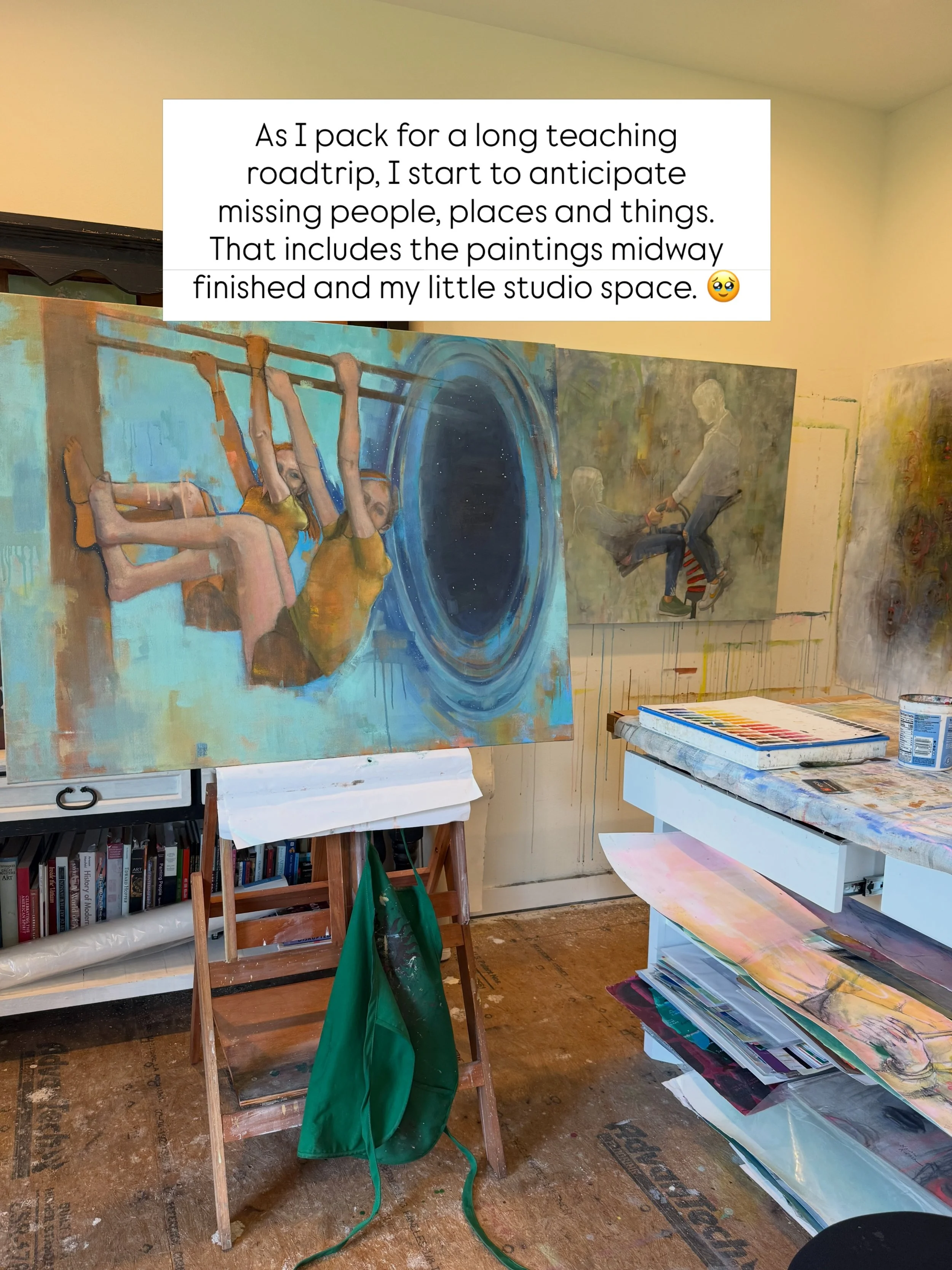 Headed out soon for workshop teaching in Toronto, then St. Andrew&rsquo;s and then Cape Cod. Saying goodbye is always a little hard, including to my studio! 

There are a couple of spots open in the Cape Cod workshop - message me for the link if you&
