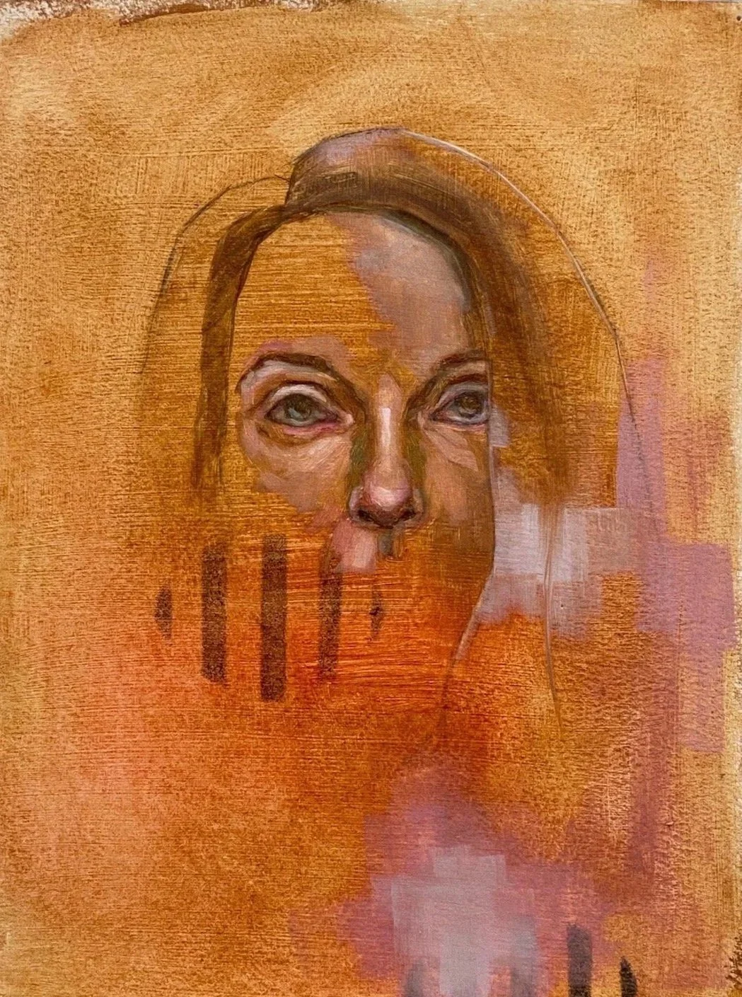 Untitled, 2022, oil on prepared paper, 12x9"