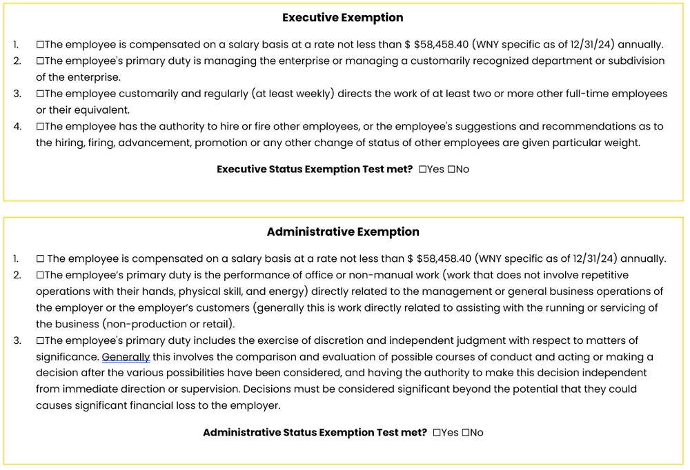 Exempt vs. NonExempt Status (Updated for 2024) — Ally HR Partners