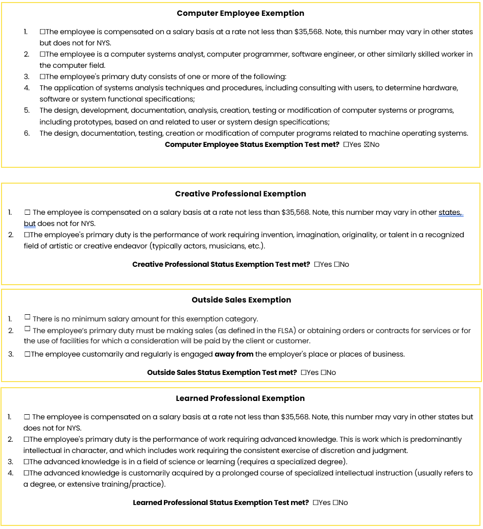 Exempt vs. Non-Exempt Status (Updated for 2026) — Ally HR Partners