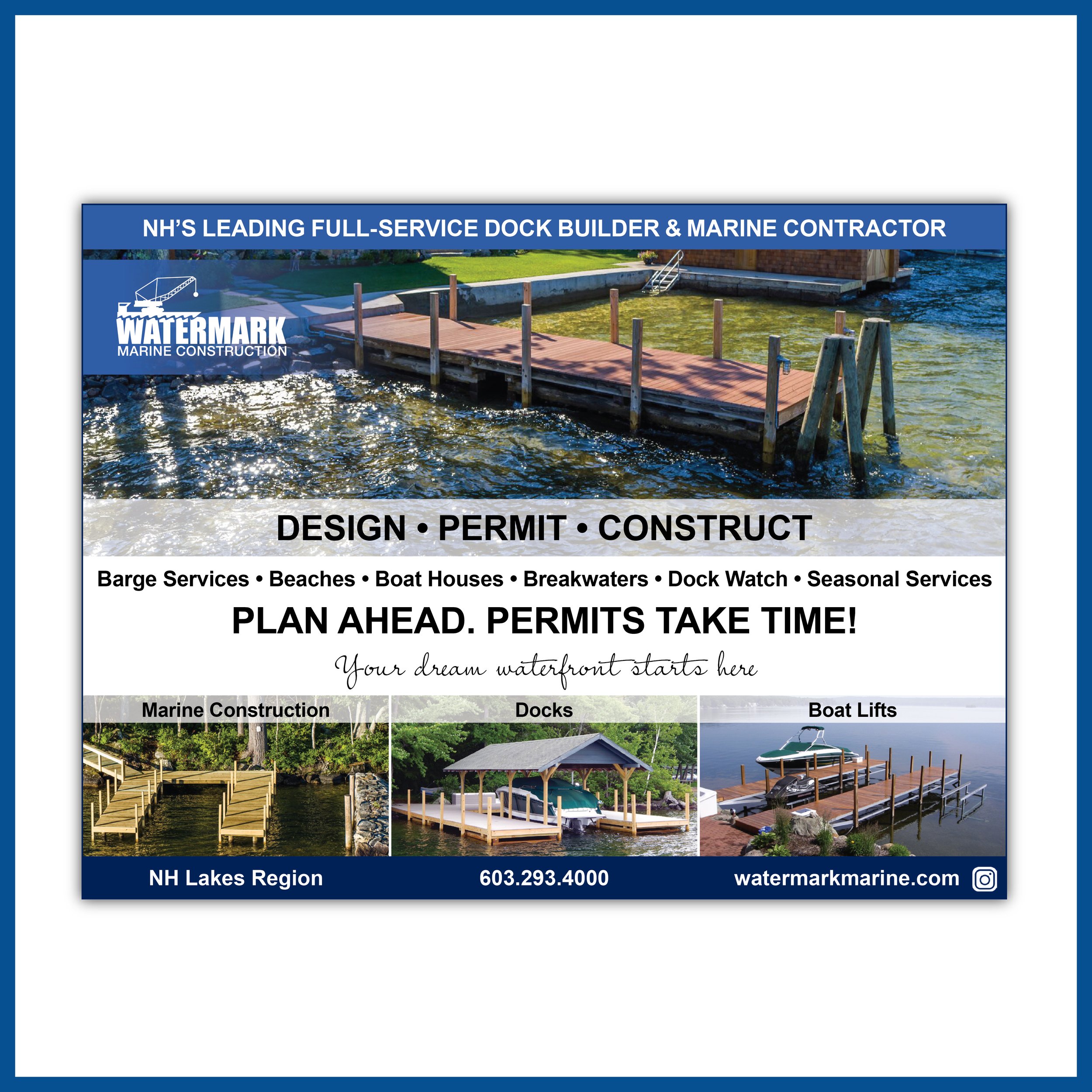 Watermark Marine Construction General Branding Print Ad