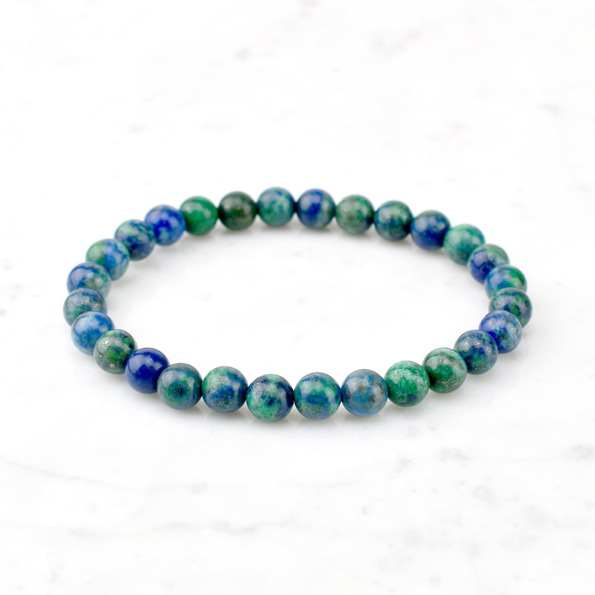 Natural Azurite Round Beads 8mm Gemstone Bracelet For Boys & Girls -  Rajendra's Gems World | Gemstone Dealer in New Delhi