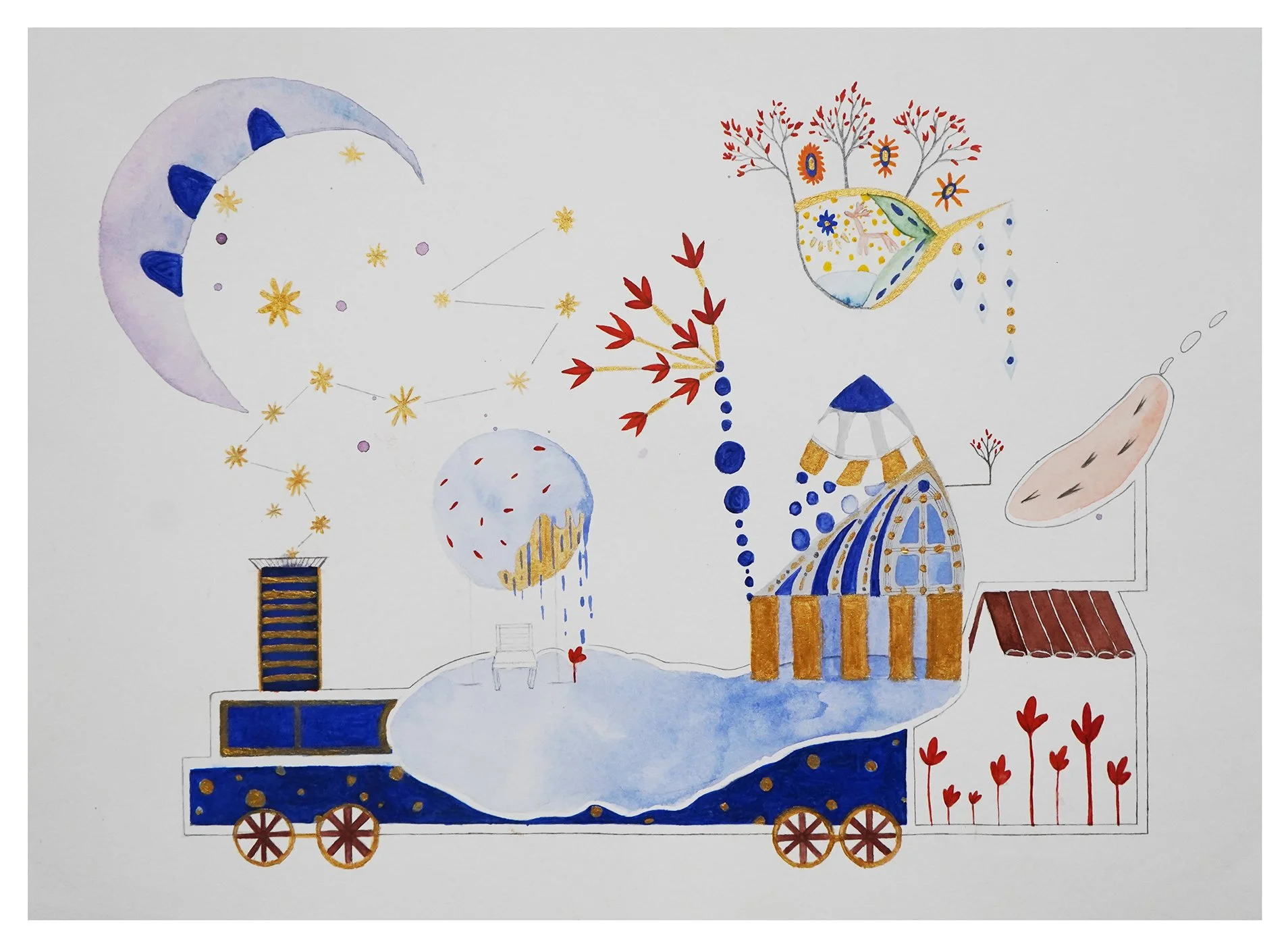 Woosik_Choi_The Lost Sanctuary_pencil, watercolor and acrylic on paper_11 x 15 in_2022.jpg