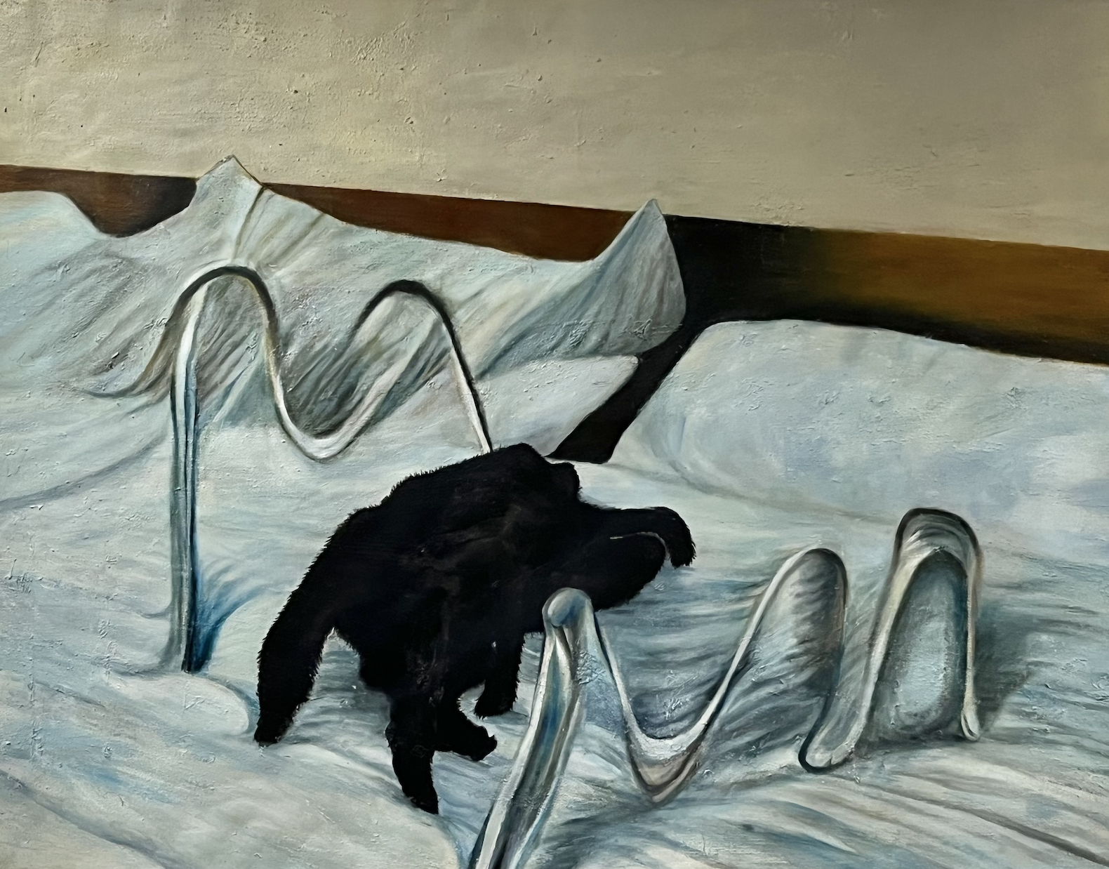 Se Young Yim,FInest Tooth, 2023, acrylic and cement on canvas, 48x36 inches.jpg