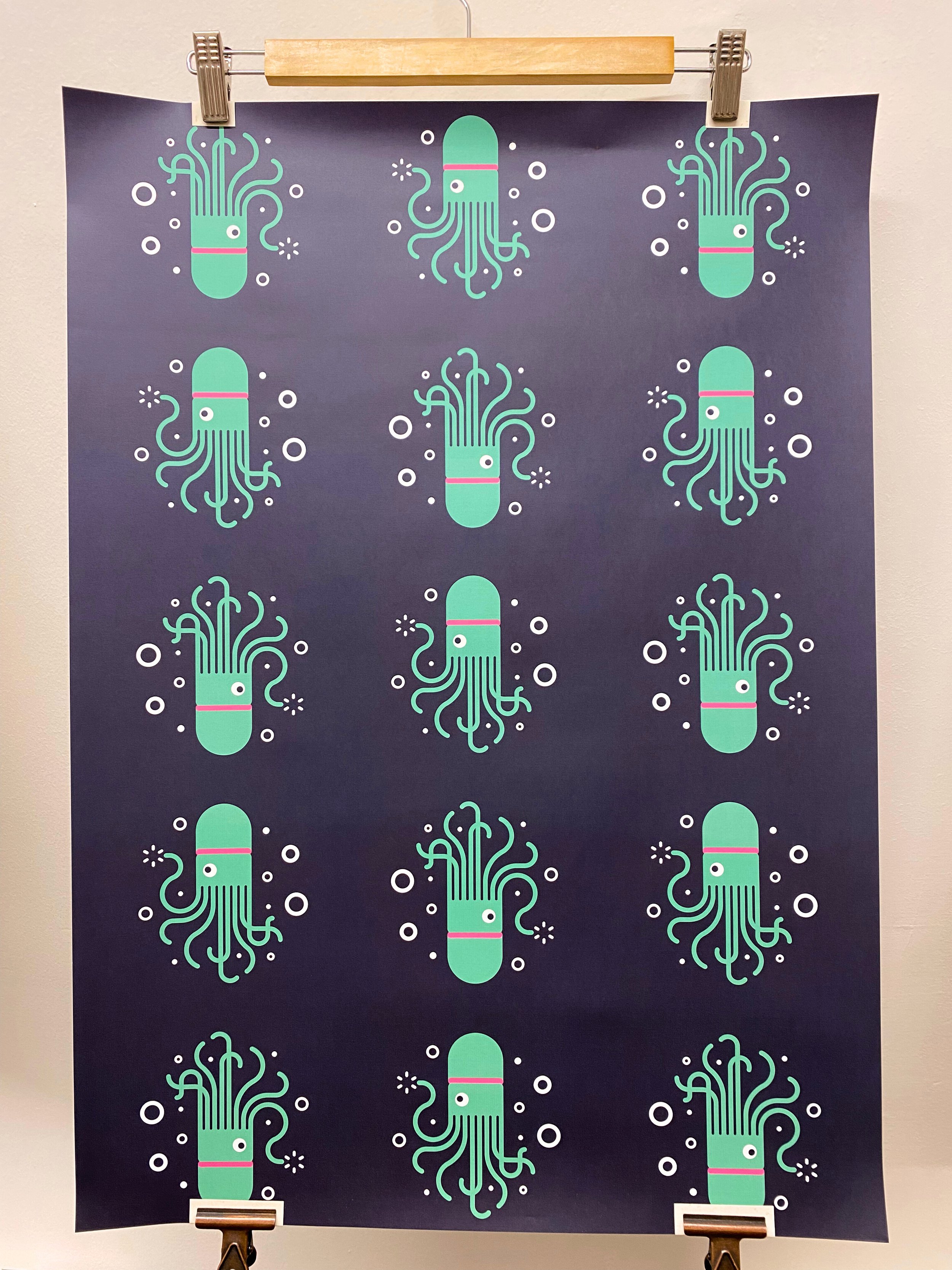 Octopunk Wrapping Paper