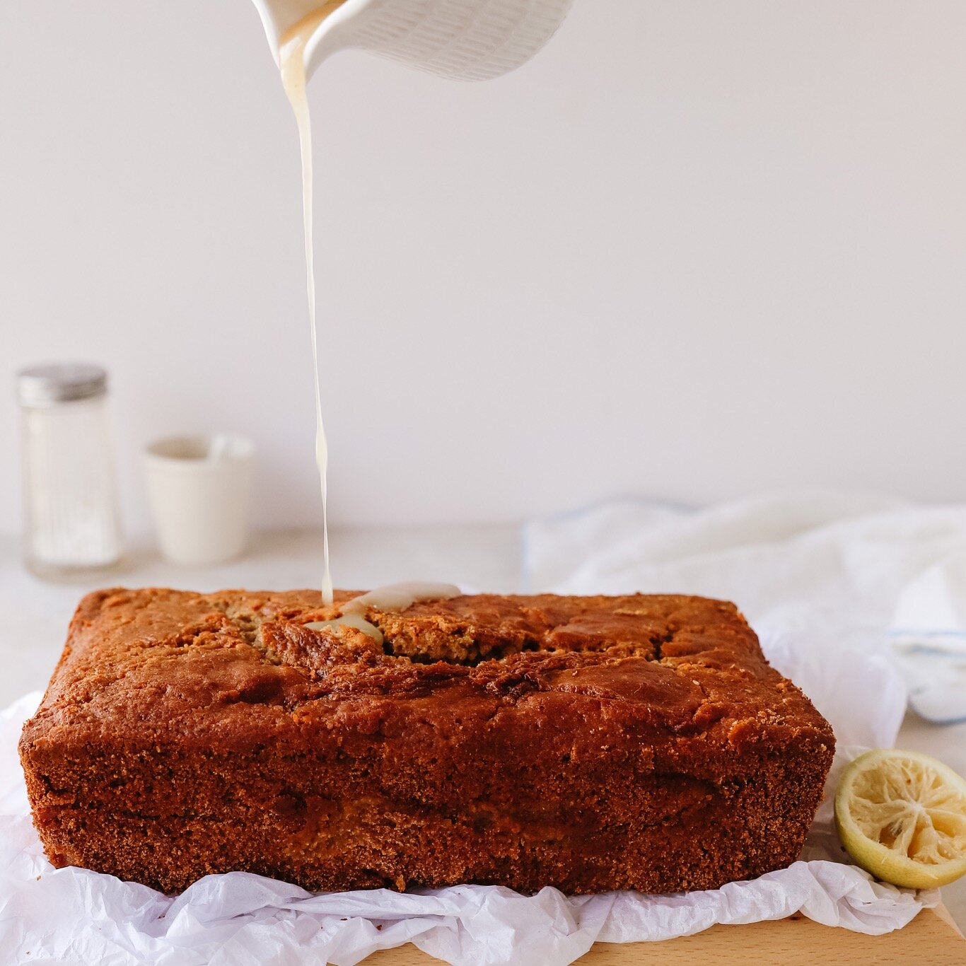 AOM_community stories_mary thompson_recipe_ginger pear cake pouring-web.JPG