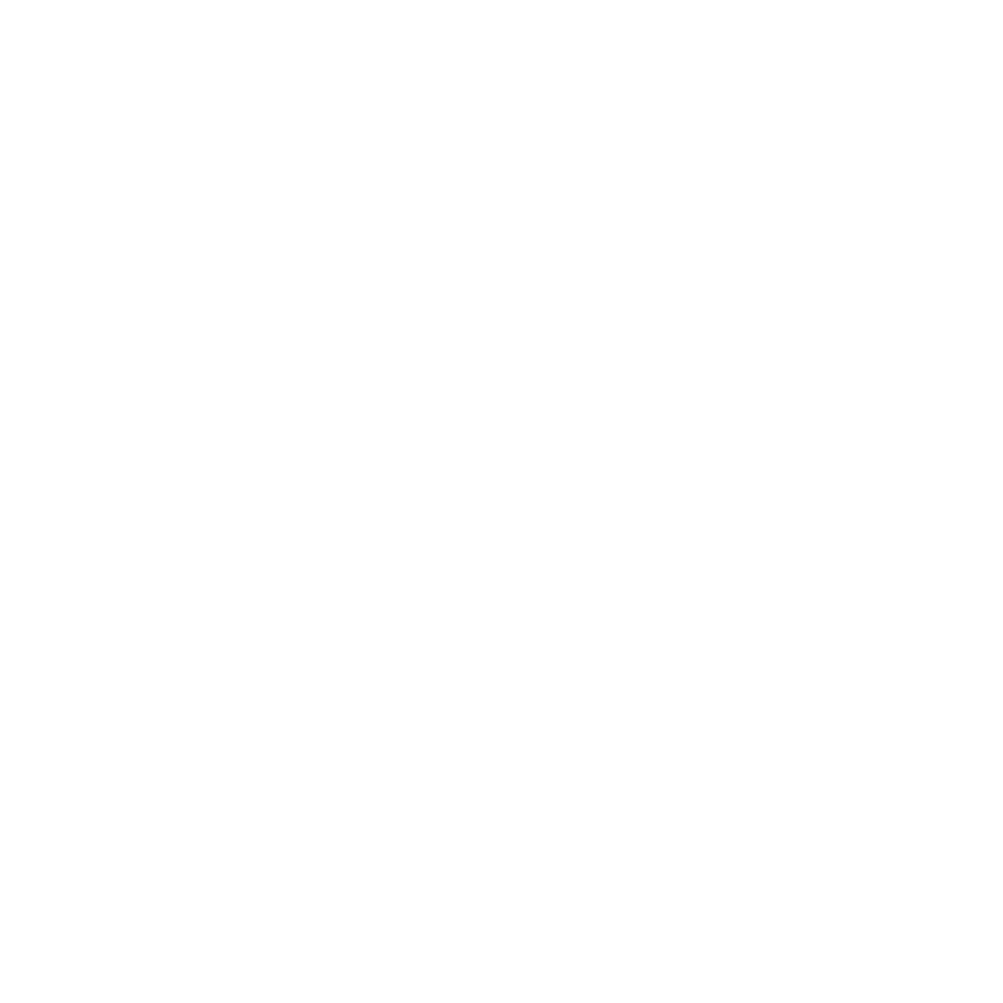 Geometric drawing of an outline square with sections divided by vertical, horizontal, and half circle lines.