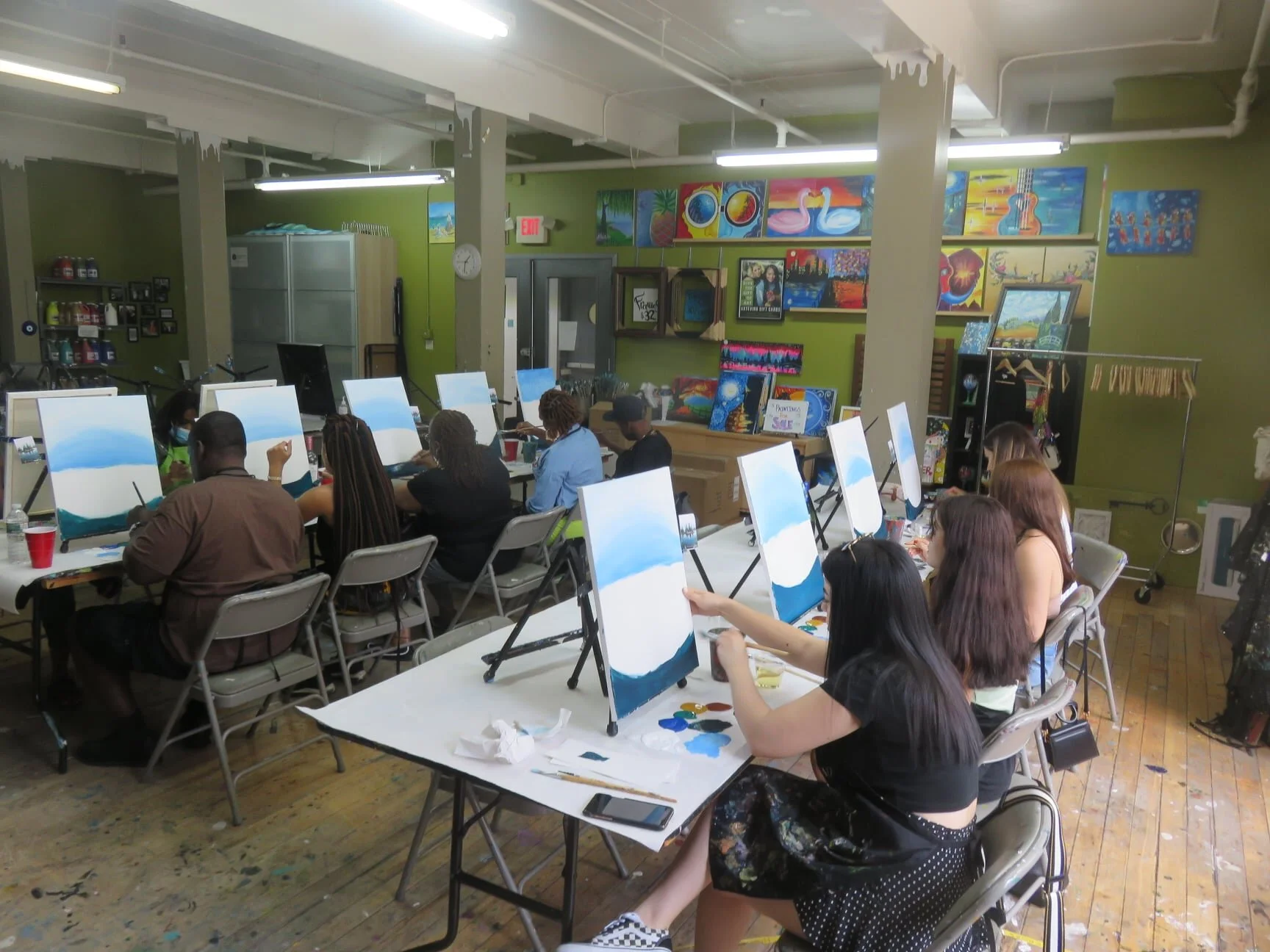 Arte Vino Studios, painting class, Hoboken NJ