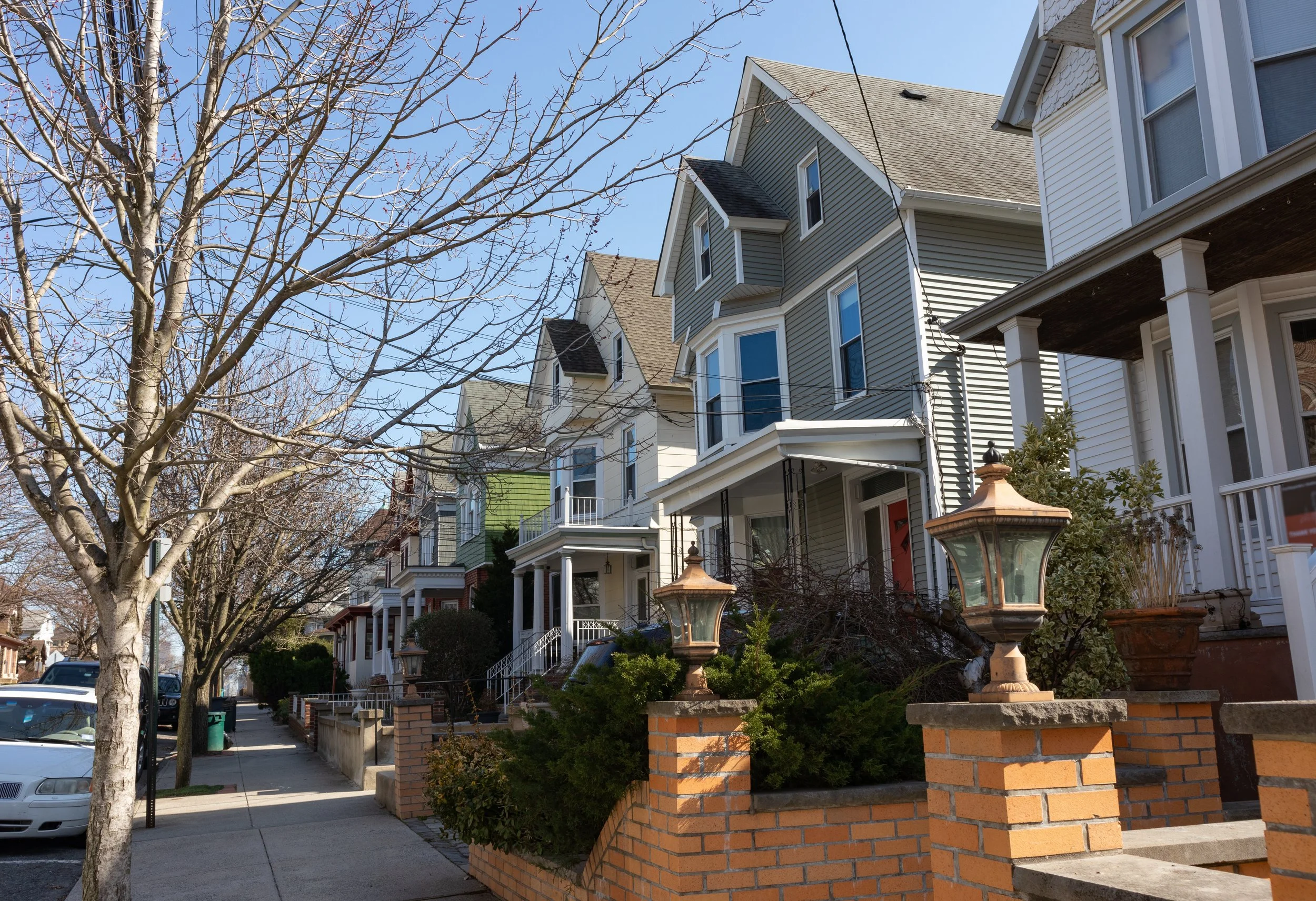 residential street in Bergen Lafayette area of Jersey City