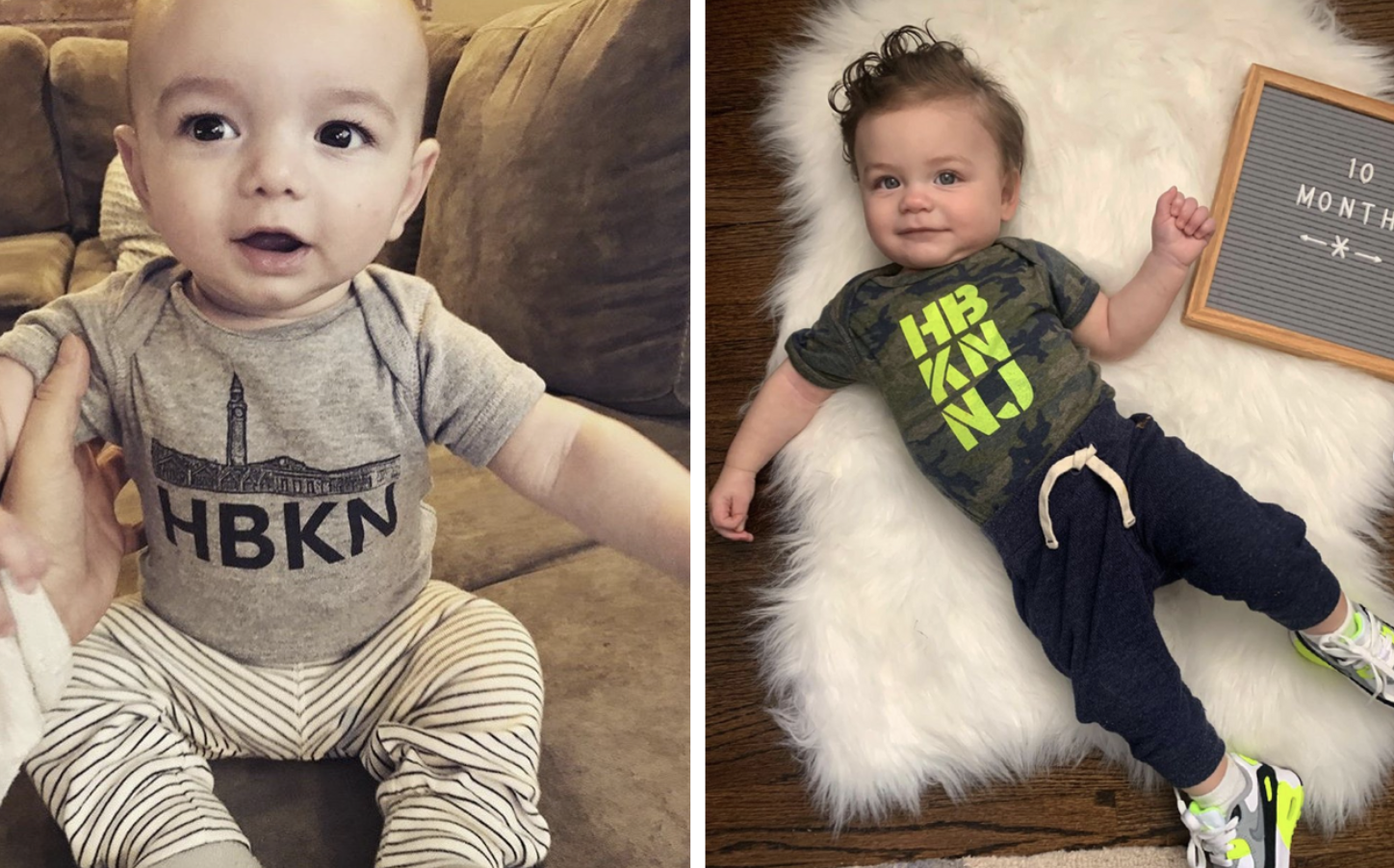 hudson and asher HBKN baby onesies and Hoboken apparel