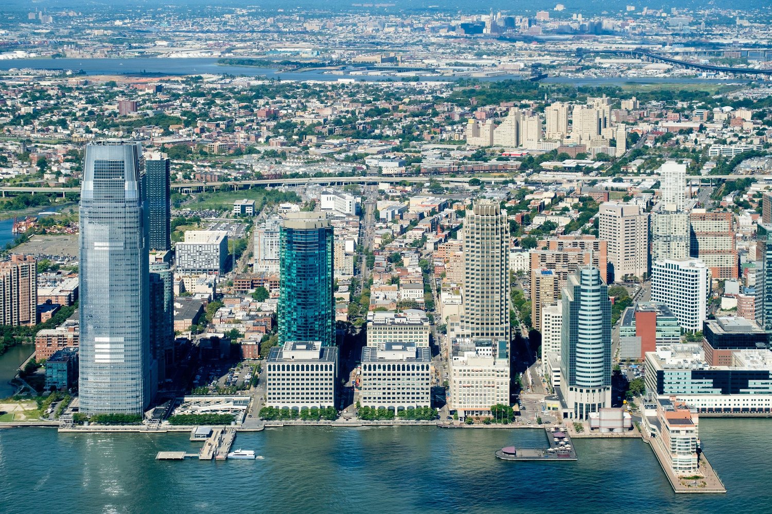 Hudson County waterfront view from Union City NJ