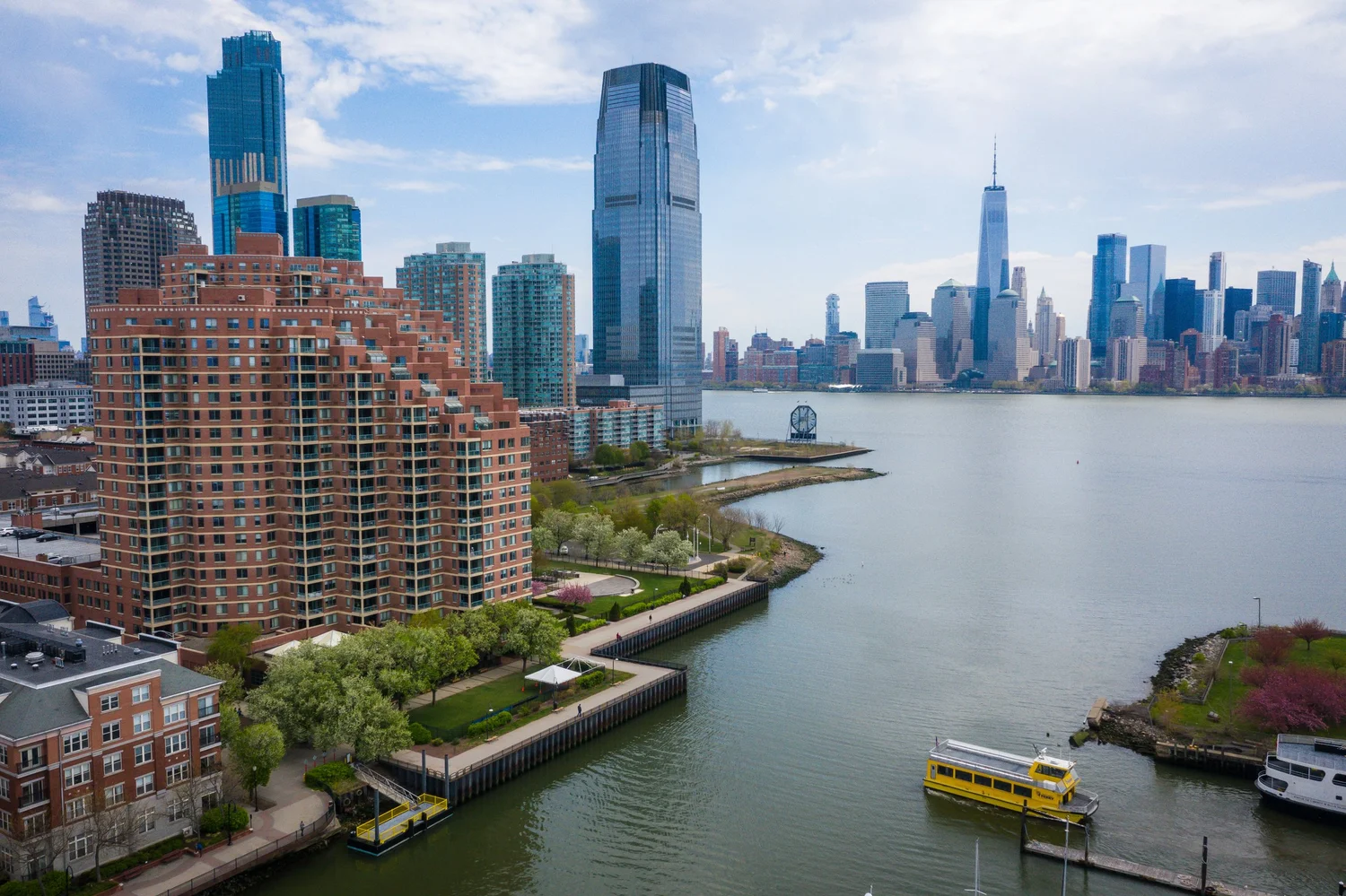 Jersey City waterfront looking toward Lower Manhattan