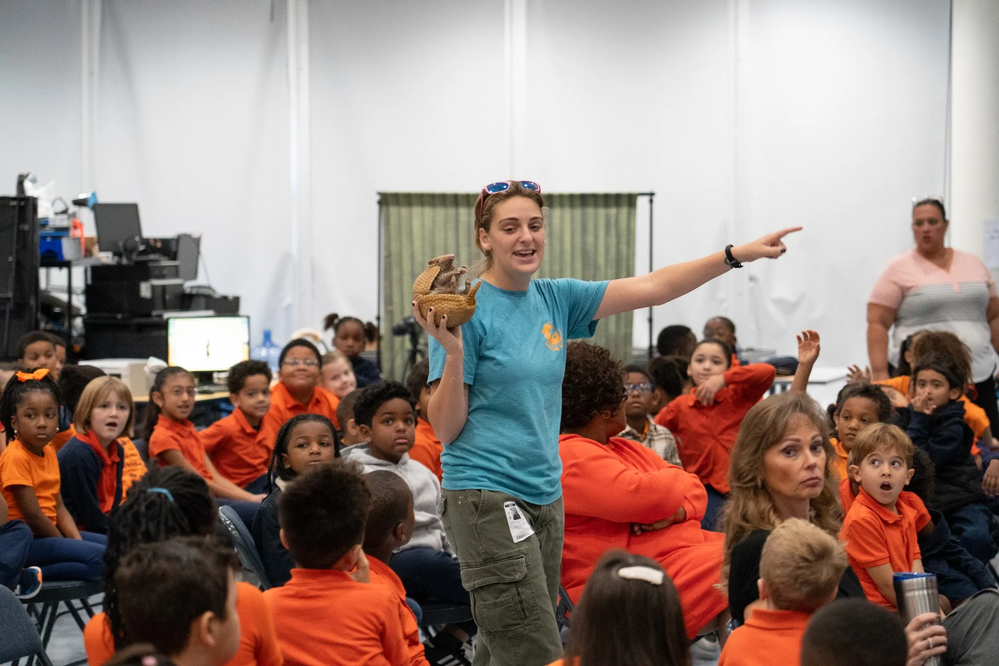 Jersey City Students and faculty engaged in a presentation