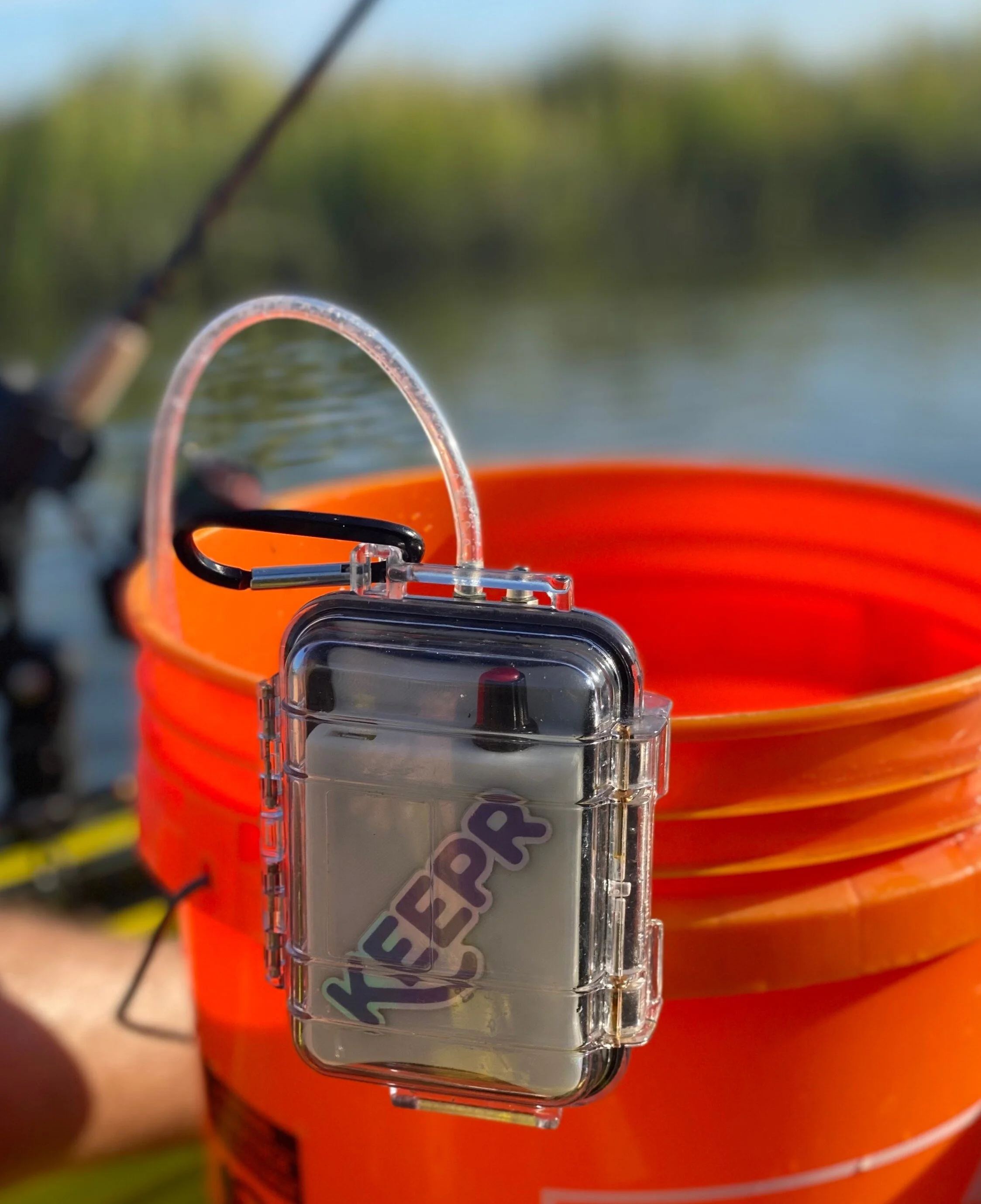 KEEPR a rugged and rechargeable live bait aerator for fishing.