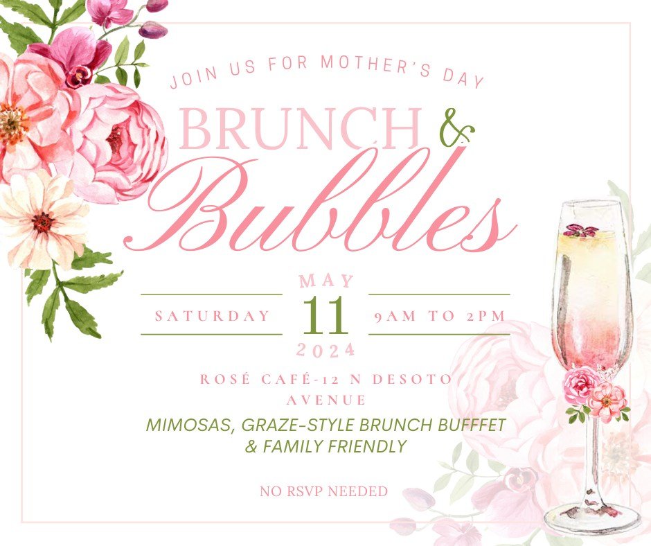 Join us at Ros&eacute; Caf&eacute; for a delightful Mother's Day brunch! 🌸🥂
Treat Mom to a unique dining experience on Saturday, May 11th, and make this Mother's Day truly special. 💜

Indulge in a fantastic buffet spread with a variety of deliciou