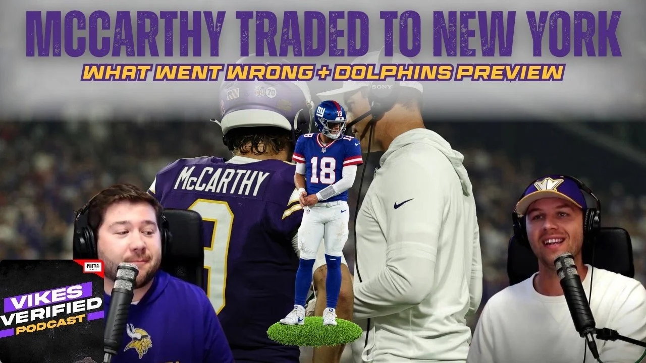 JJ McCarthy Trade Reaction + Vikings Continue to Lean on Brian Flores
