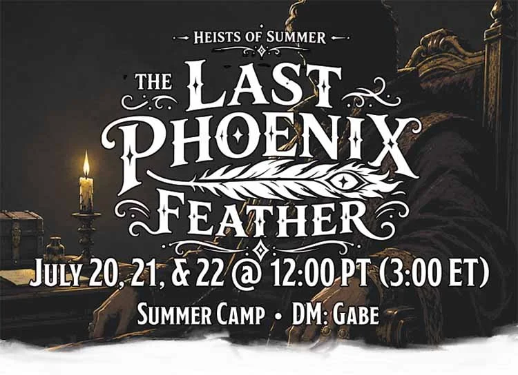 Summer Camp week of July 20th @ 12pm PT (3pm ET)