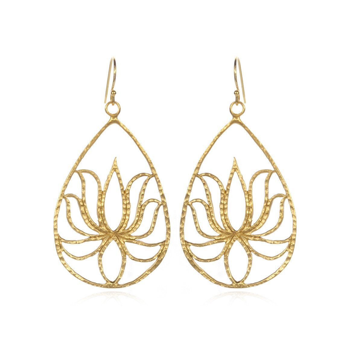 Gold Lotus Earrings
