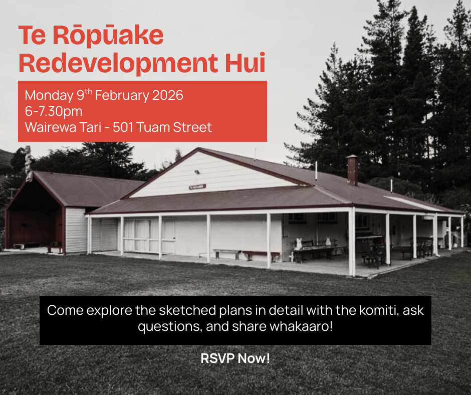 Te Rōpūake Redevelopment Hui