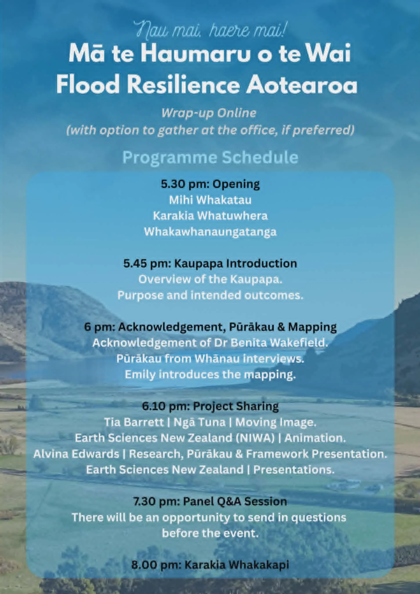 NIWA Wrap up Hui