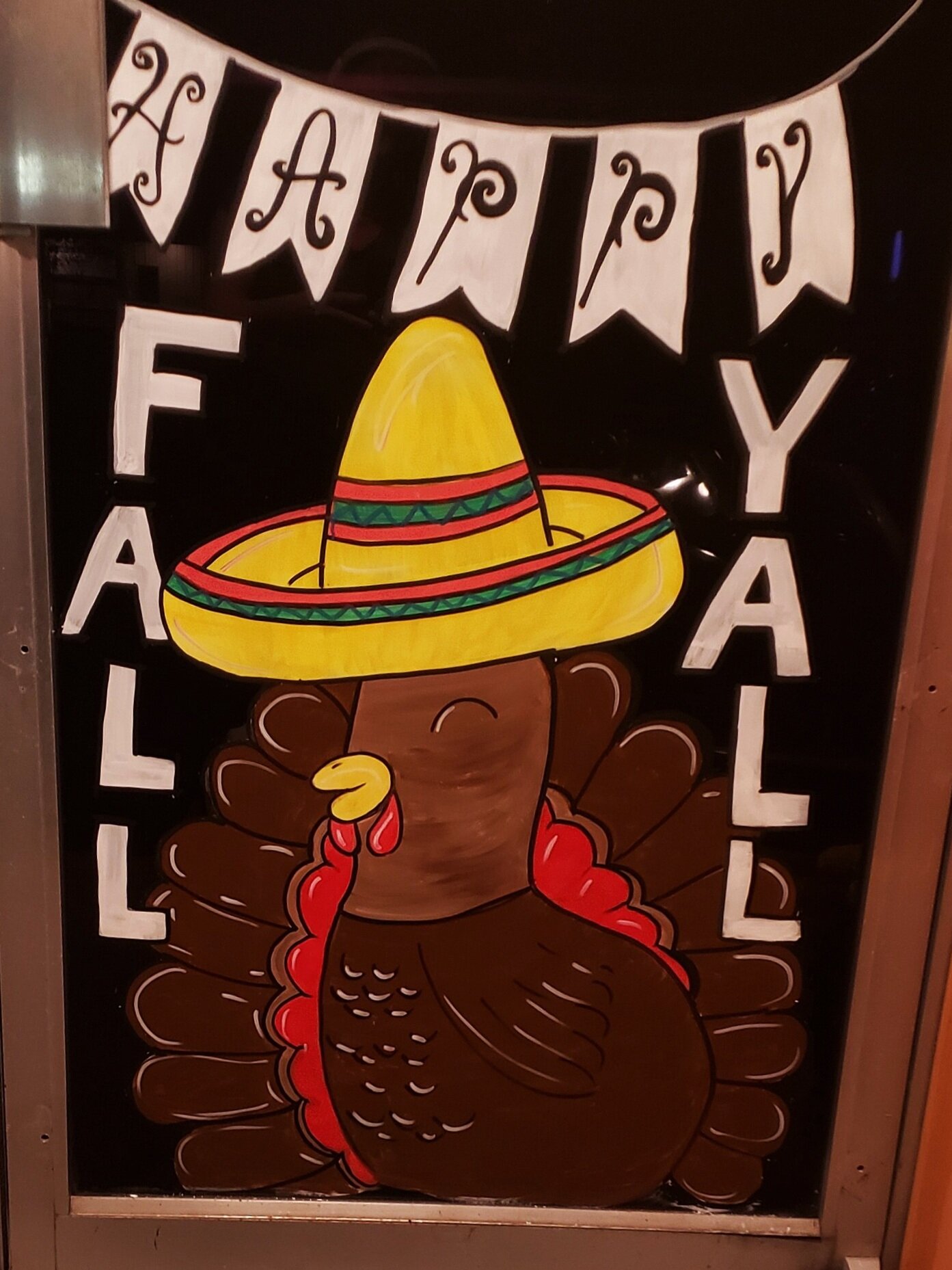 Fajitas Mexican Grill, Storefront Seasonal Window Art