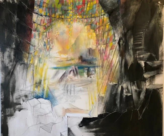 “Emmaus”
60X72”
Mixed media on panel
2021