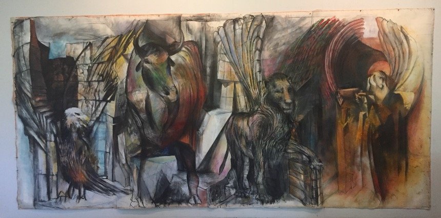“the Evangelists”
60X150”
Mixed on paper
2017