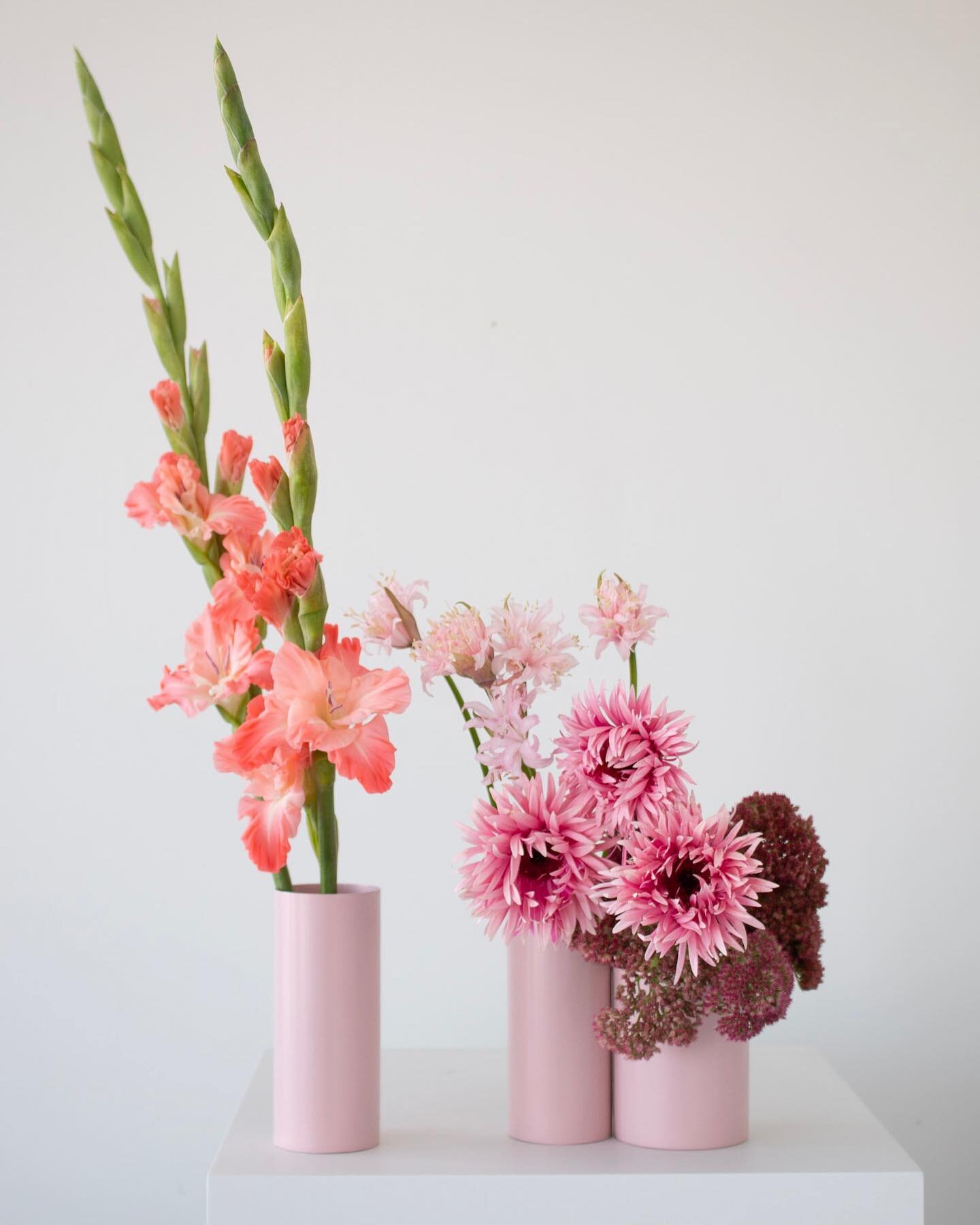 I&rsquo;ve added a new service to the LDF bouquet offer. A Mini Vase Set, perfect for any business size (or home) wanting to add a pop of colour to their HQ&hellip;
Style them together or separate them out as you desire. This service is available wee