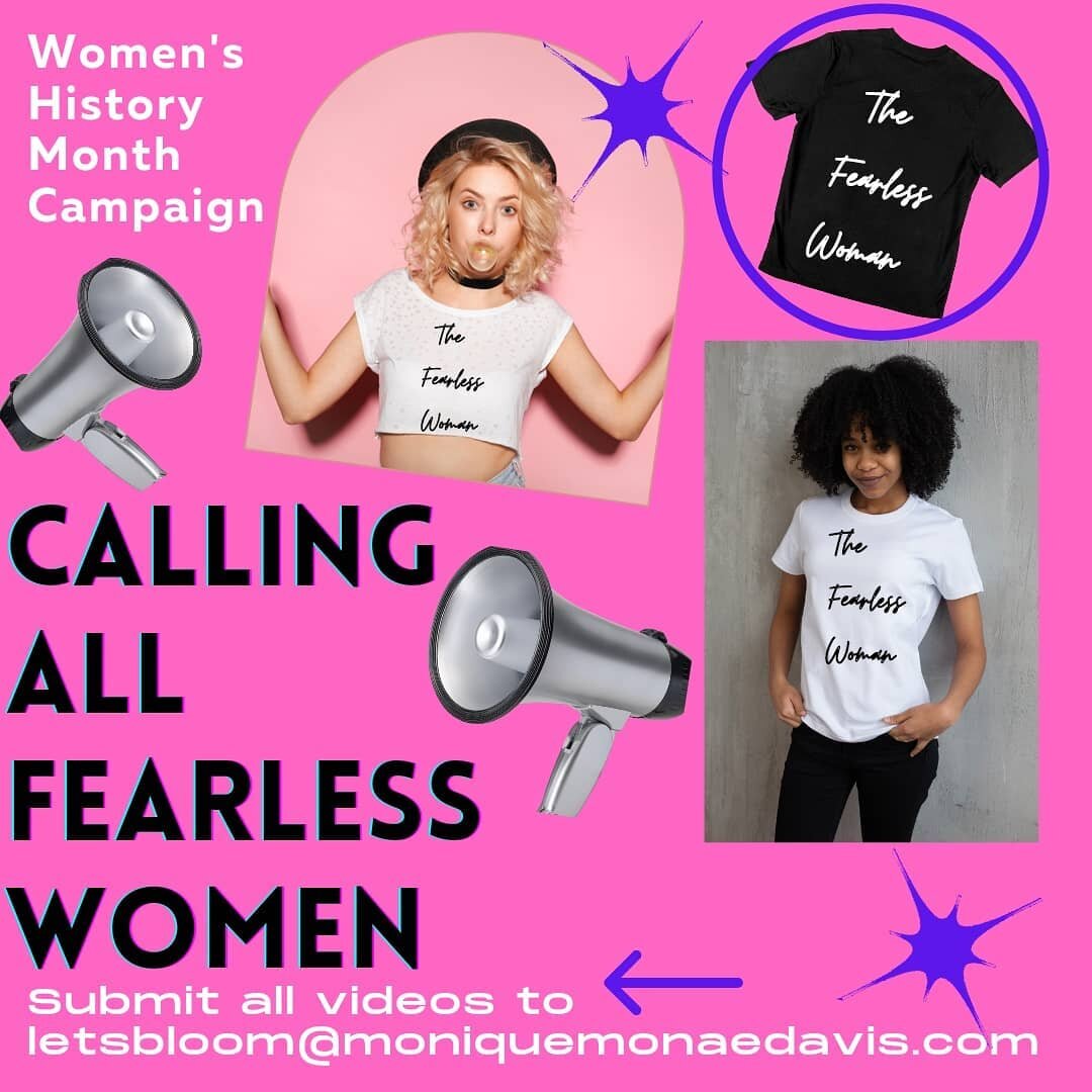 📢 Calling ALL my supporters of #TheFearlessWoman movement!! It's our time to shiiine!! In honor of Women's History month we will showcase and shed light on all of our fearless women, for the entire month of March. 

Guidelines: 
👉🏾 Signature tee (