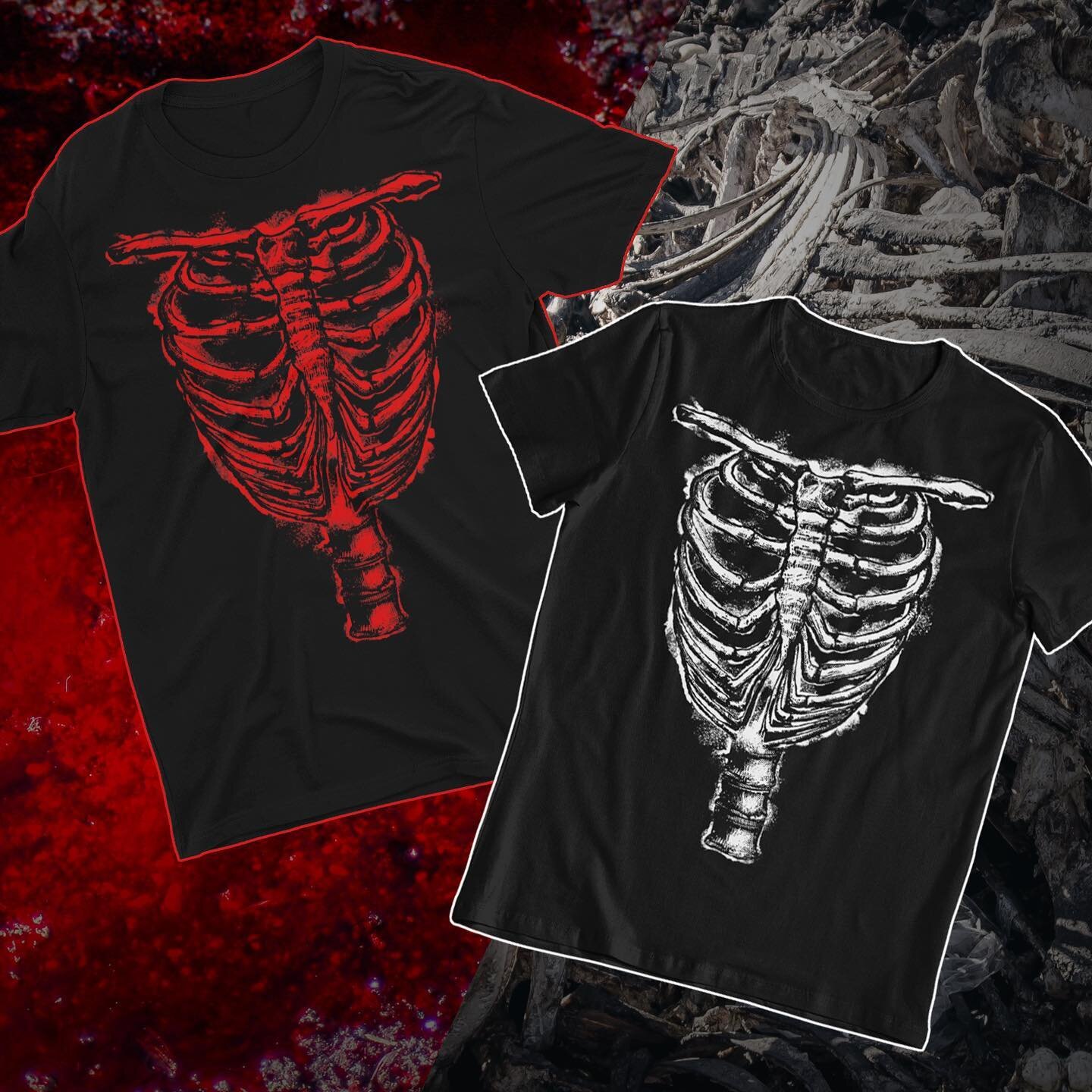 The Hauntwares grungy spin on the classic ribcage tee design, in white and red
.
.
.
.
.
#hauntwares #skeleton #punk #goth #emo #emofashion