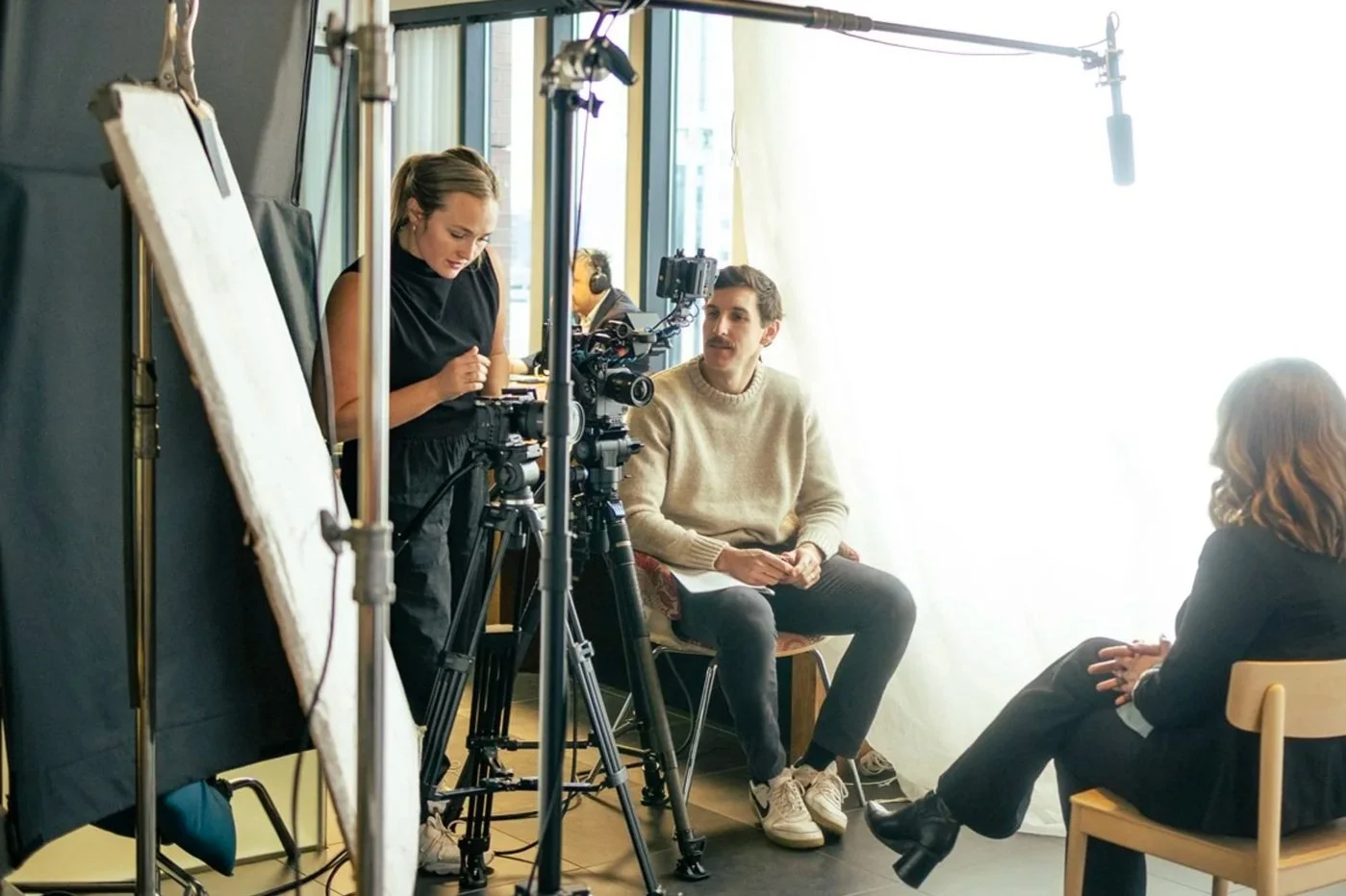 Bunker Hill Media on set In Boston for Lumeris with two FX6 Cameras