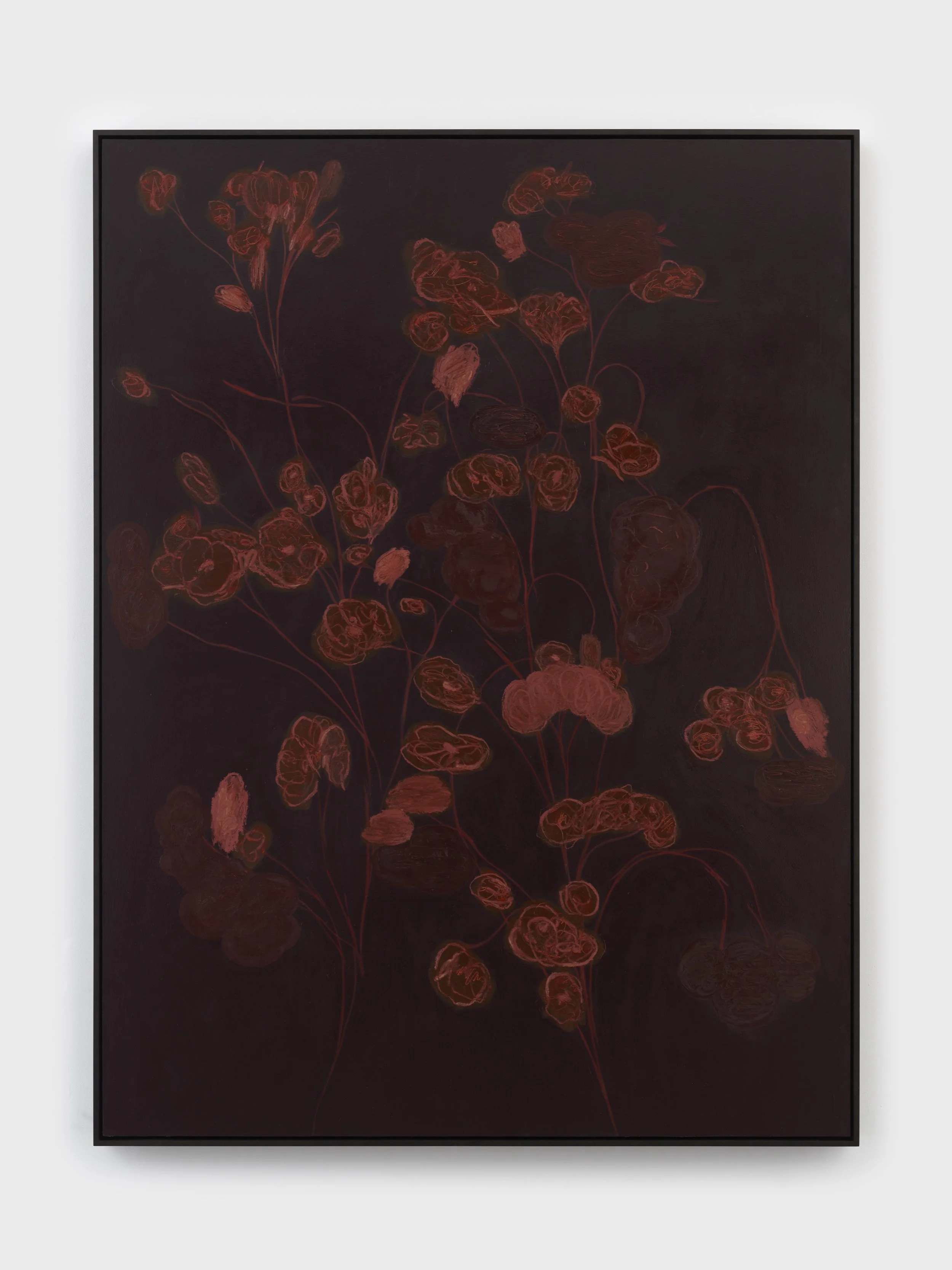 nights, 116, 2026, oil, oil pastel, and pencil on panel, 72 x 54 inches