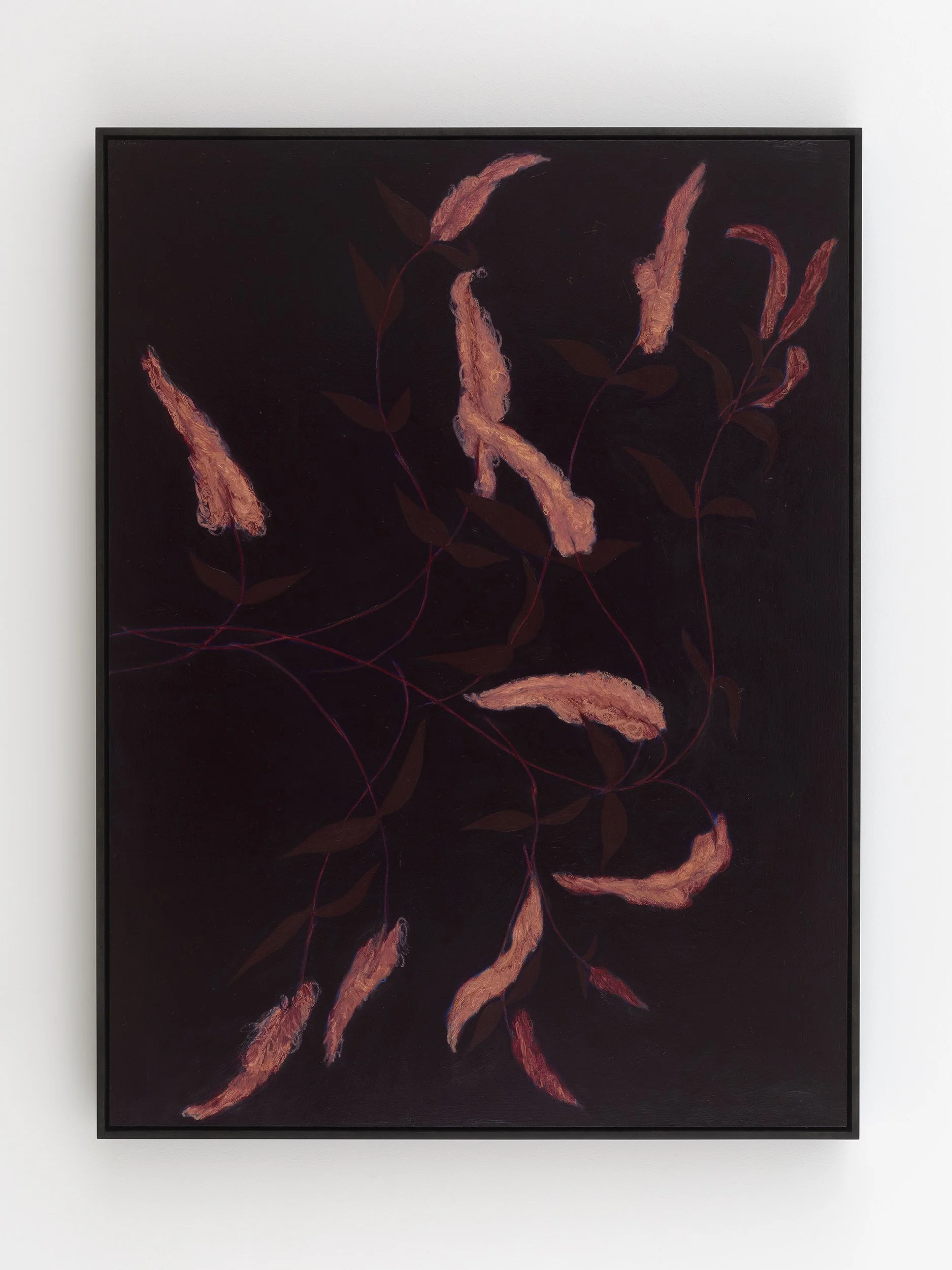 nights, 105, 2026, oil, oil pastel, and pencil on panel, 48 x 36 inches