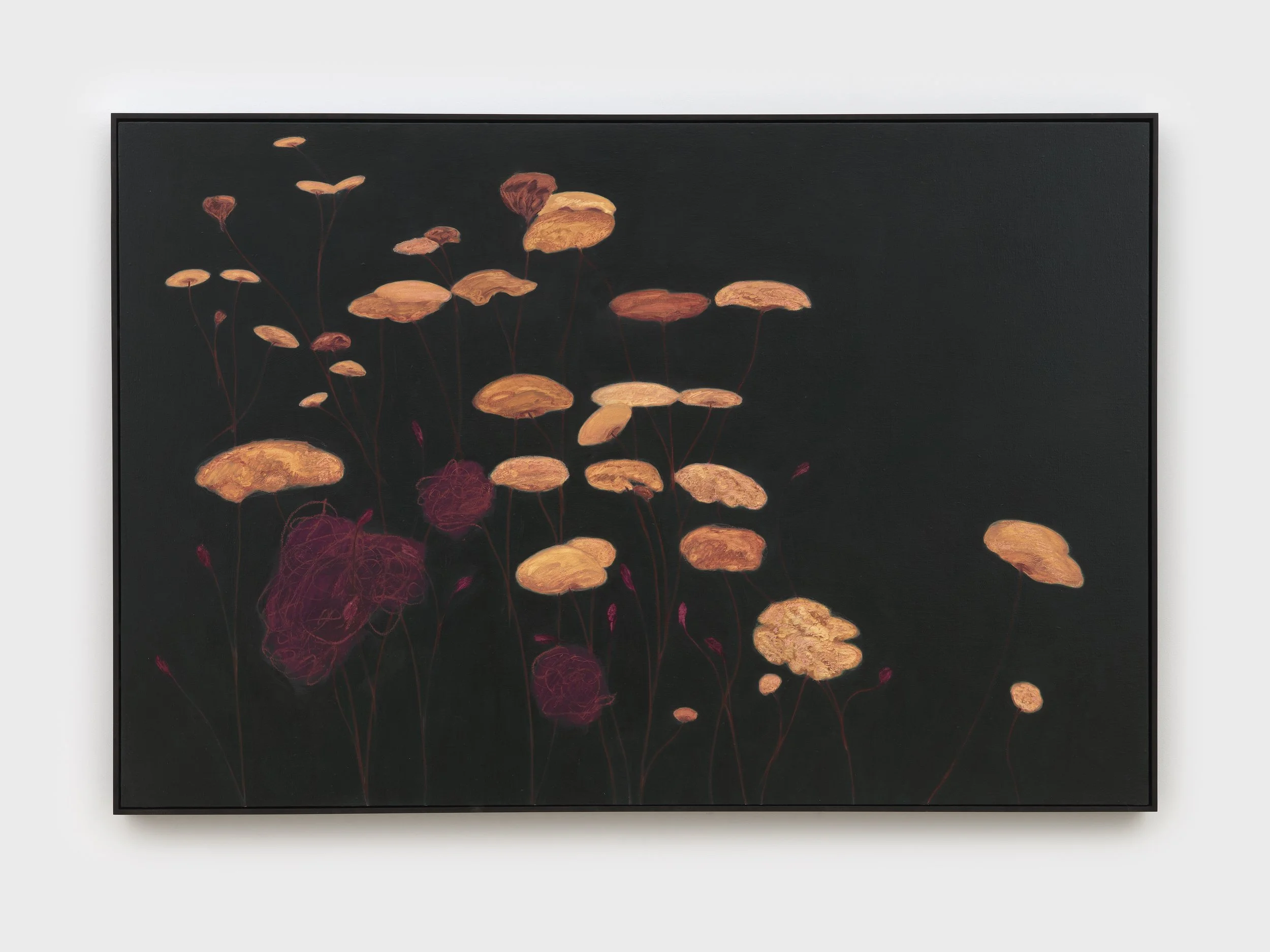 fathoms, 12 (Williamsburg Bridge Plaza/Poem to Sea), 2026, oil, oil pastel and pencil on linen over panel, 48 x 72 inches