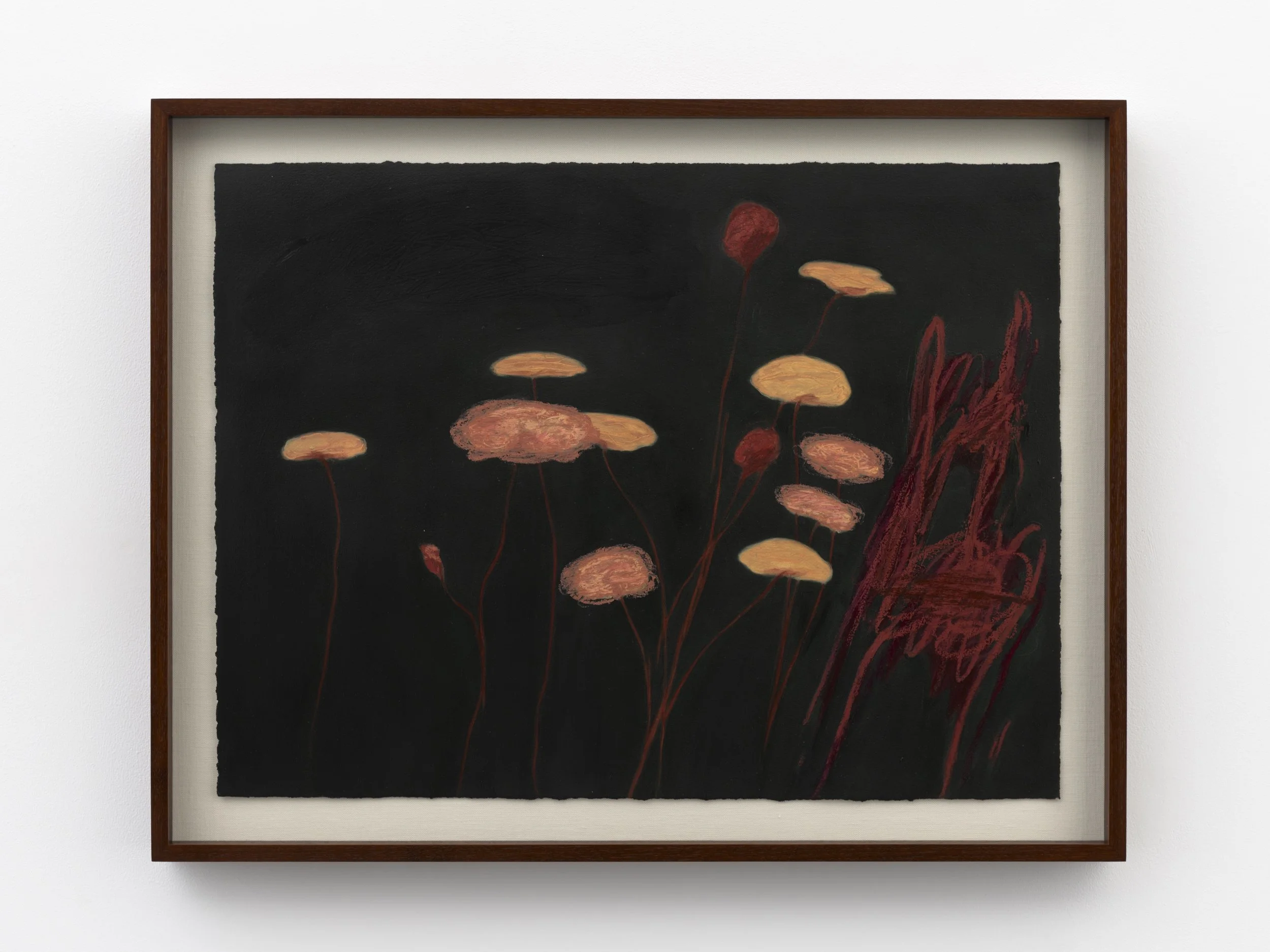 fathoms, 21 (Williamsburg Bridge Plaza/Poem to Sea), 2026, oil, oil pastel and pencil on paper, 18 x 24 inches