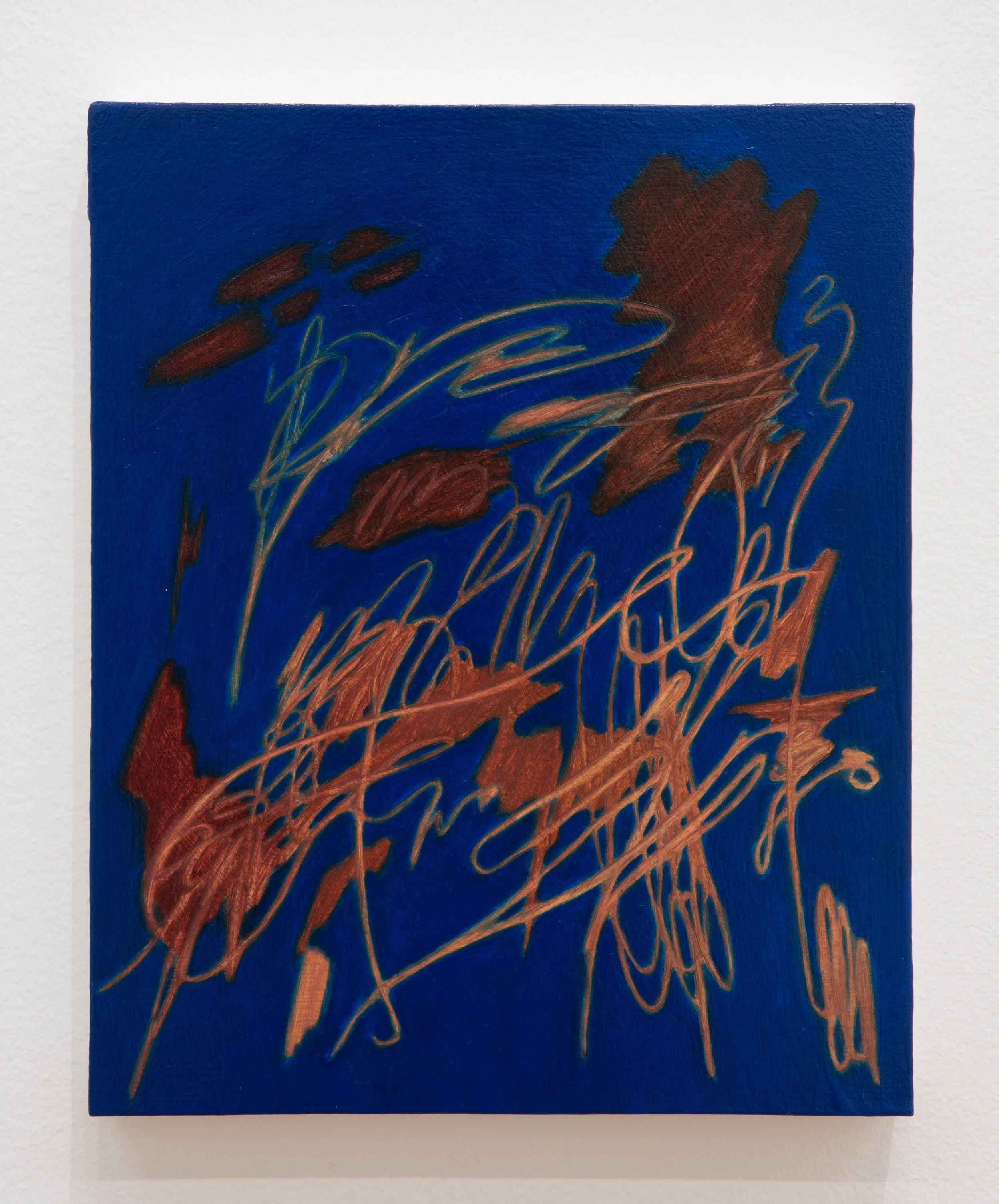 waiting 3, 2024, oil on panel, 10 x 8 inches