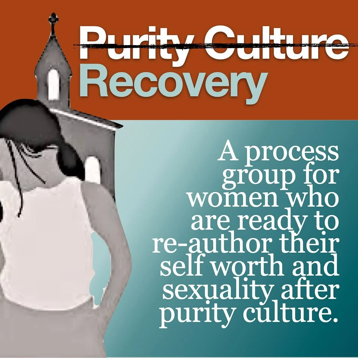 If you are a grown-ass woman who still feels the echos of purity culture in your daily life, this trauma process group is for you. 🙌🏼

I am a licensed therapist who specializes in purity culture recovery, offering safe space for women to re-author 