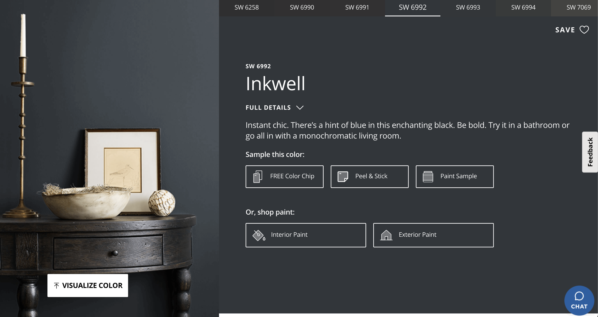 Color Descriptions, Sherwin-Williams