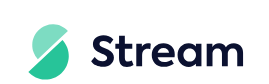 Stream logo with a teal and white icon and the word 'Stream' in navy blue text.