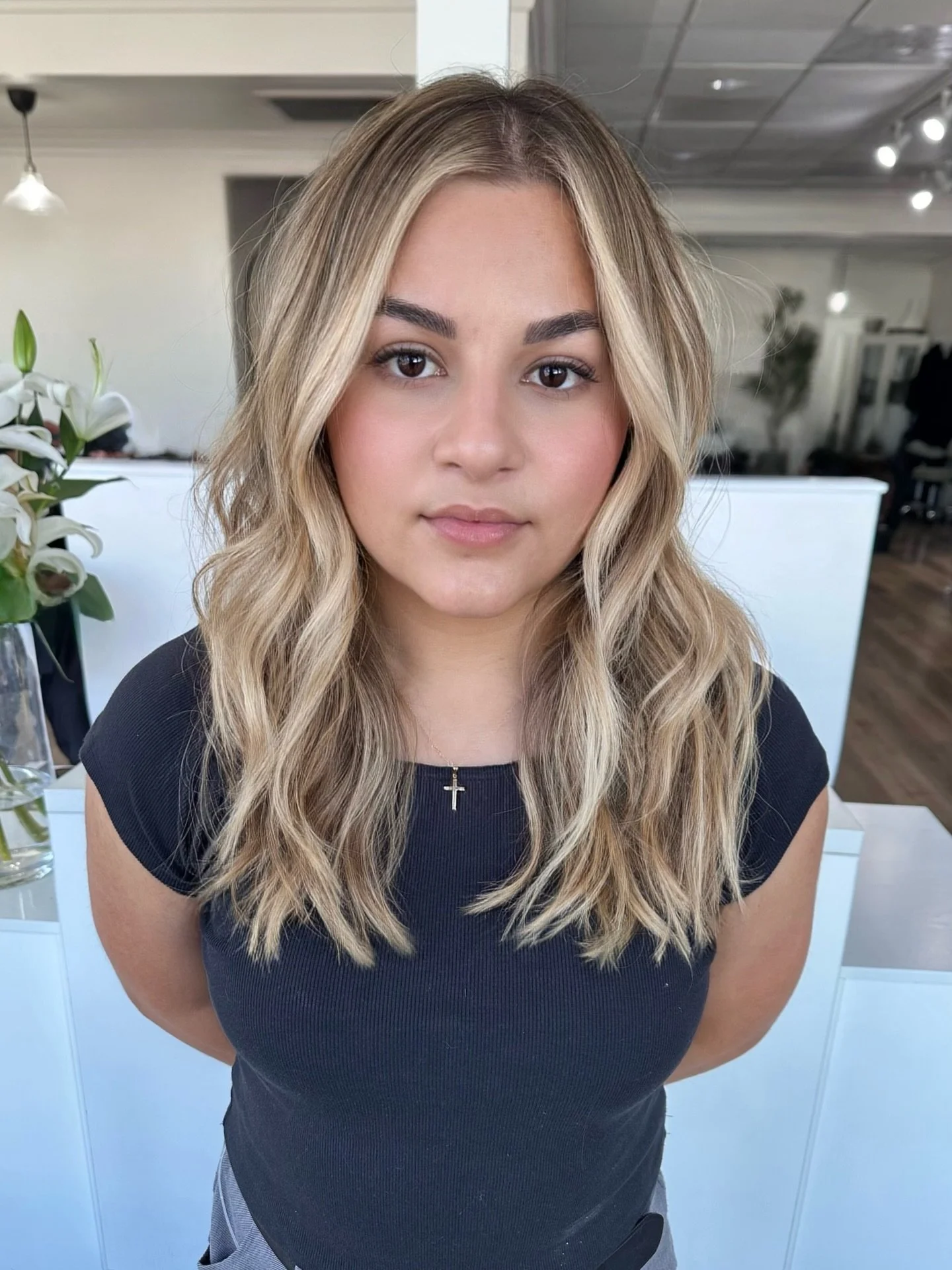 Creating blondes that feel as good as they look 🤍
Soft dimension, low maintenance, and fully customized&mdash;swipe for the journey.

#hair #fyp #covina #chinohills
