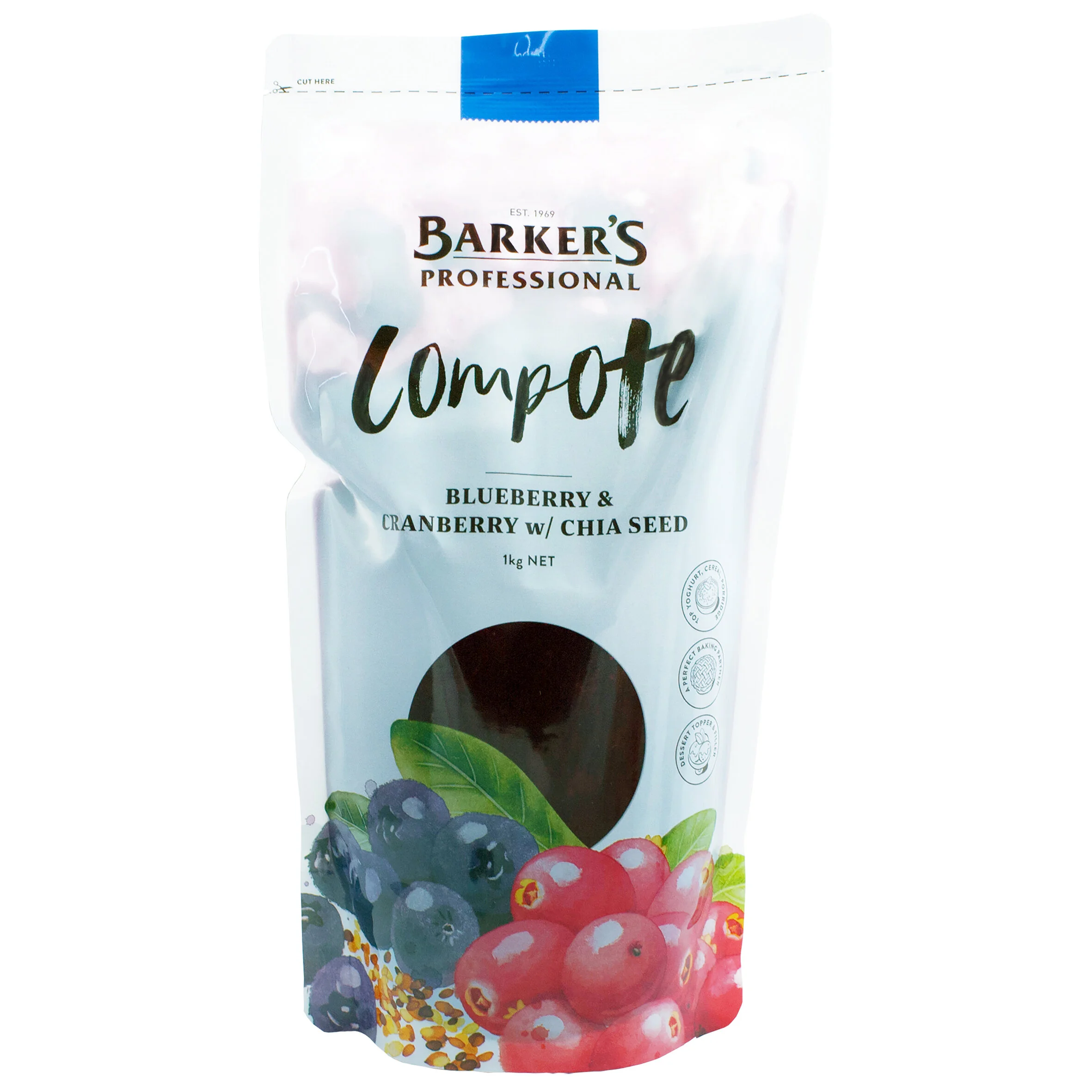 Blueberry, Cranberry Chia Seed Compote — Barker's Professional
