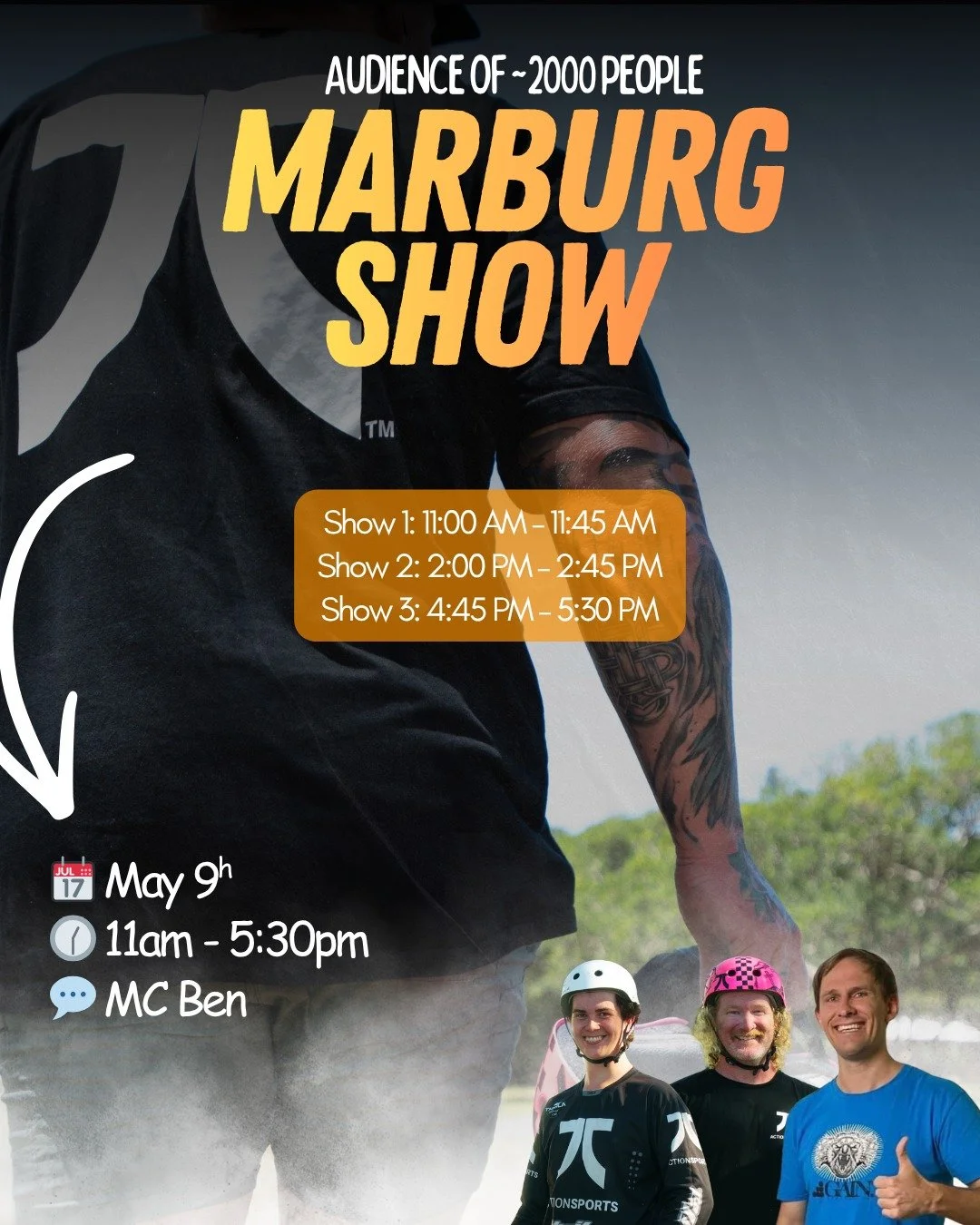 We&rsquo;re rolling into Marburg Show with the halfpipe truck and a full day of action for a crowd of 2000 🤯🚐💨
3 massive shows, high energy all day, and non-stop crowd hype from start to finish.

Big tricks, and good vibes 😤🔥
📍 Marburg Showgrou