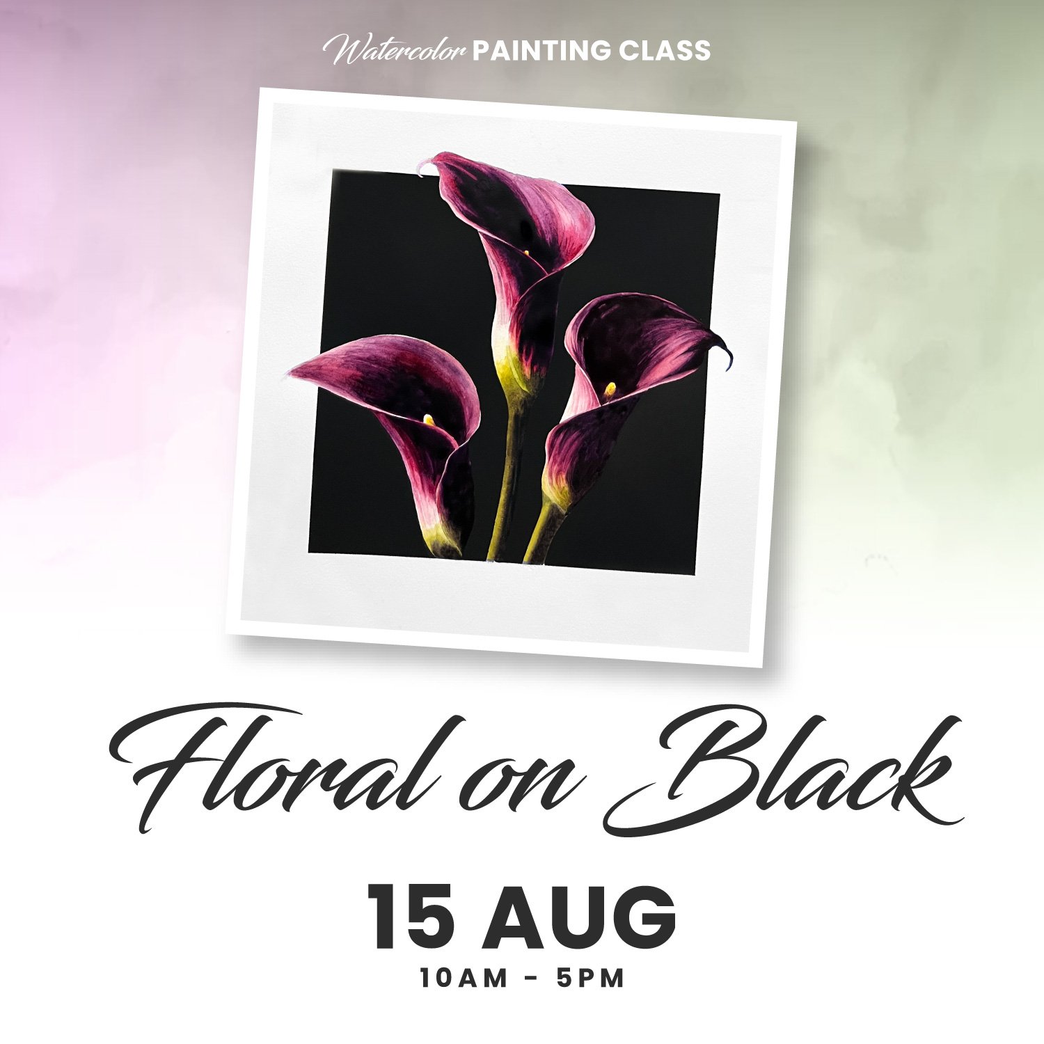 Floral on Black • Workshop