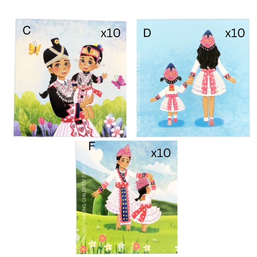 Hmong Kids Stickers-30pieces