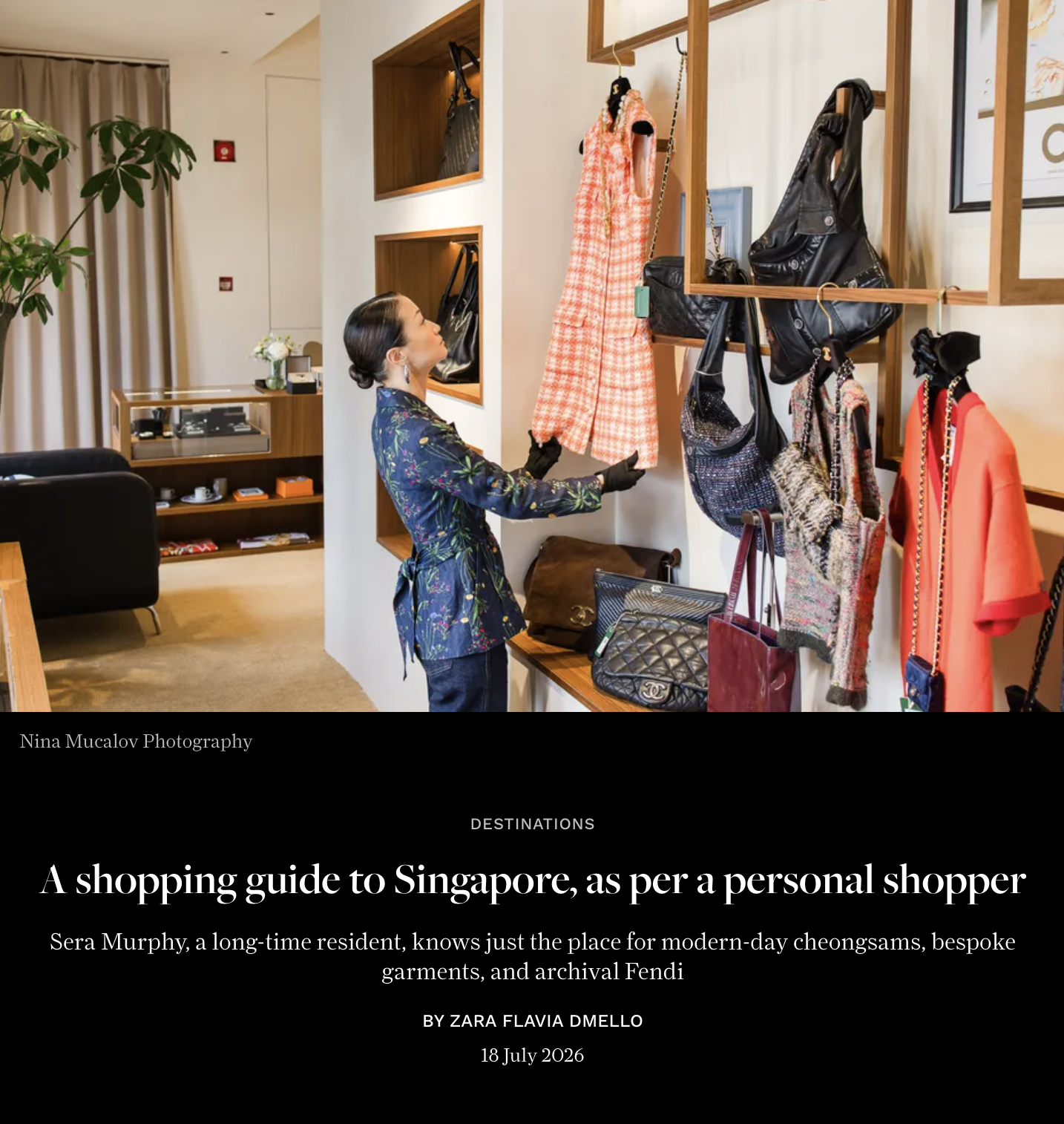 Conde Nast Traveller: A shopping guide to Singapore, as per a personal shopper