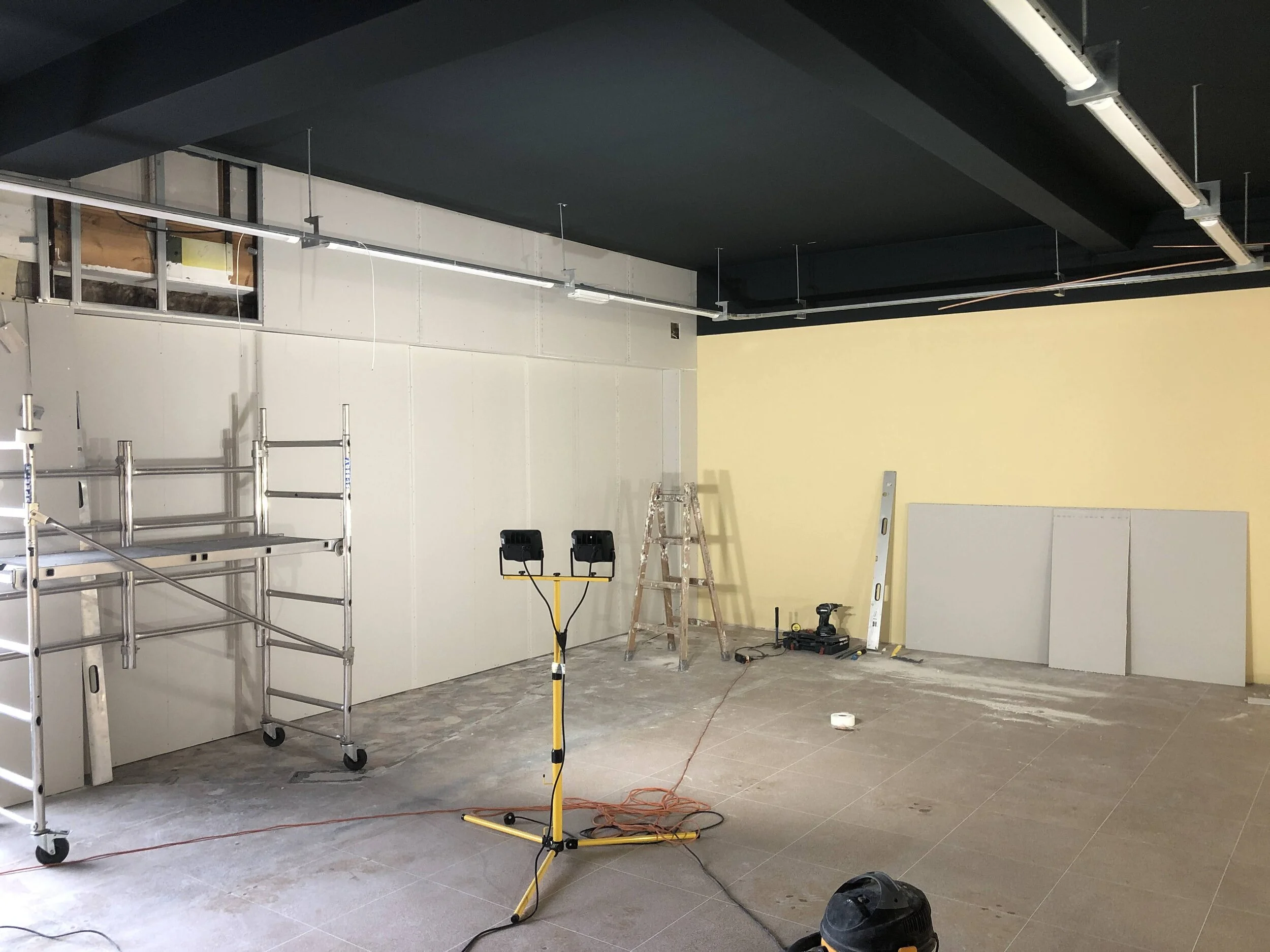 Installation of industrial lights