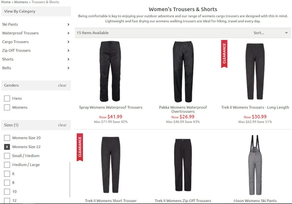 plus size womens hiking pants